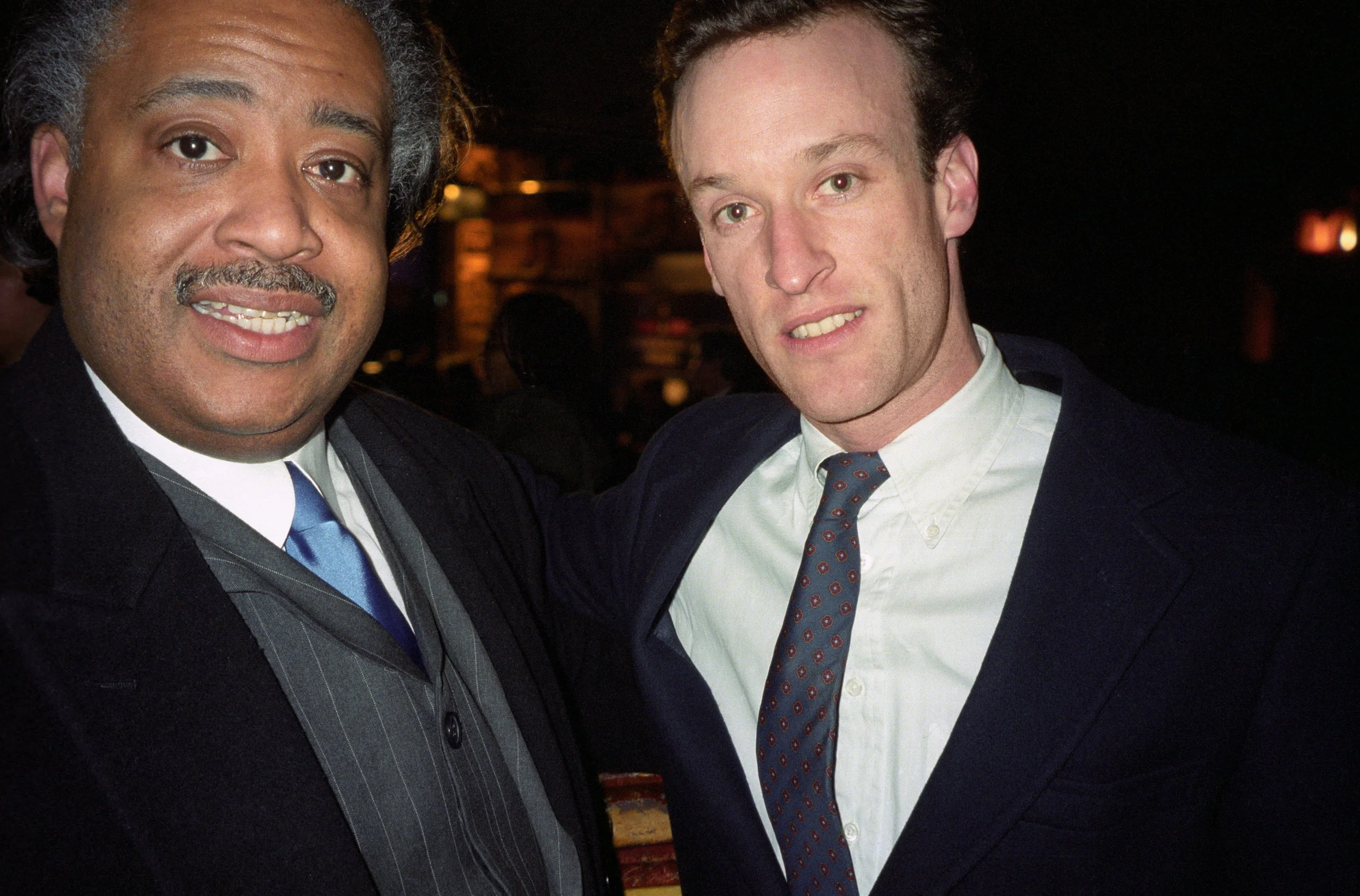 Alex with Reverand Al Sharpton, February 21, 2000 Democratic National Debate, Apollo Theatre