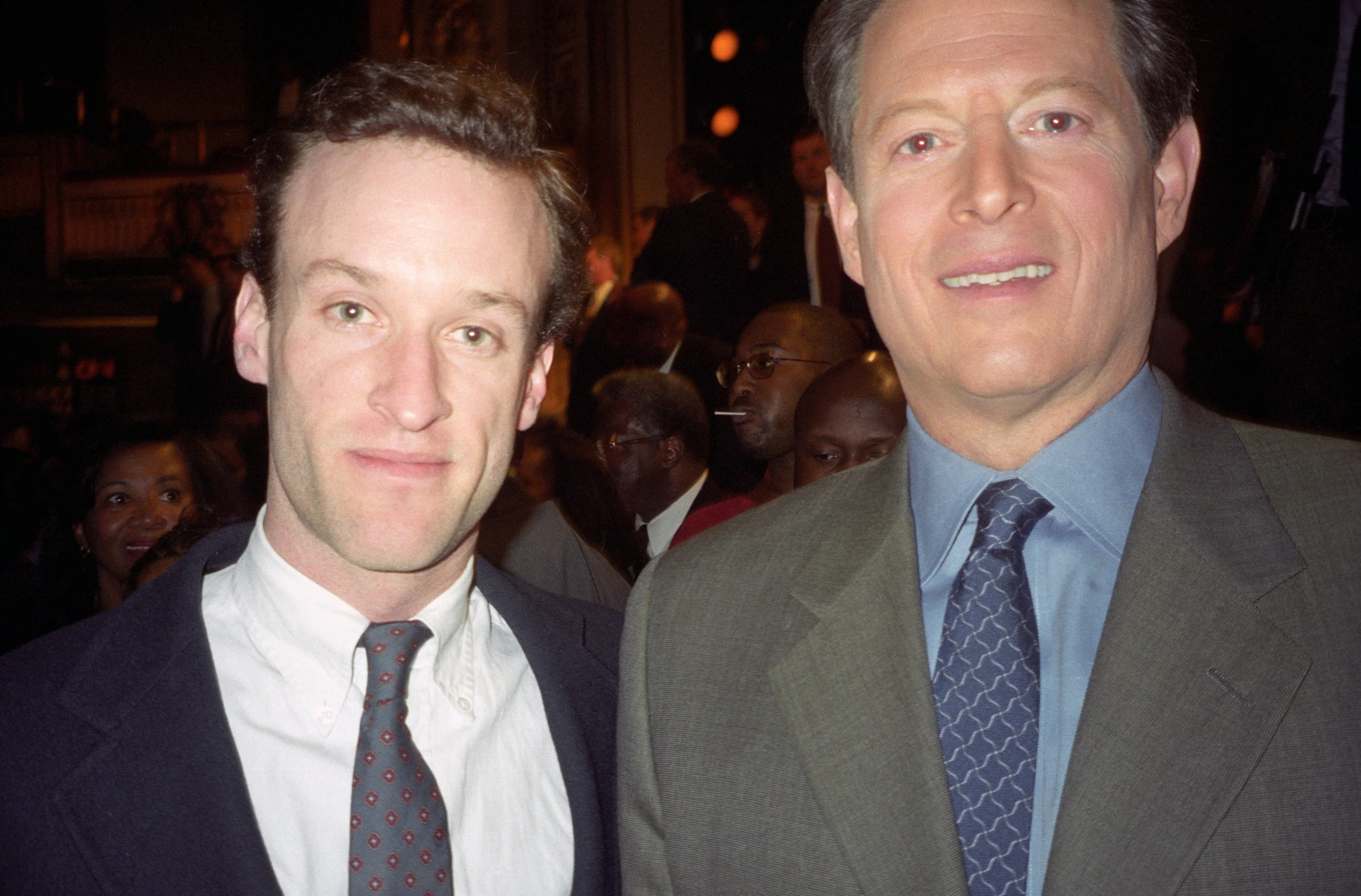Alex with Al Gore, February 21, 2000 Democratic National Debate, Apollo Theatre