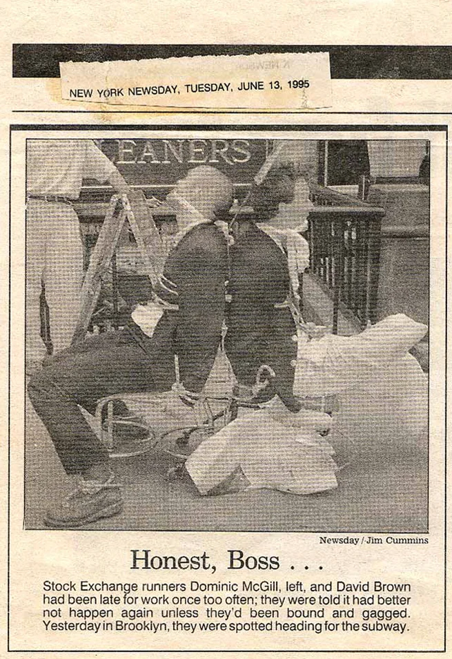 News paper clipping of an early Standard and Poor street performance