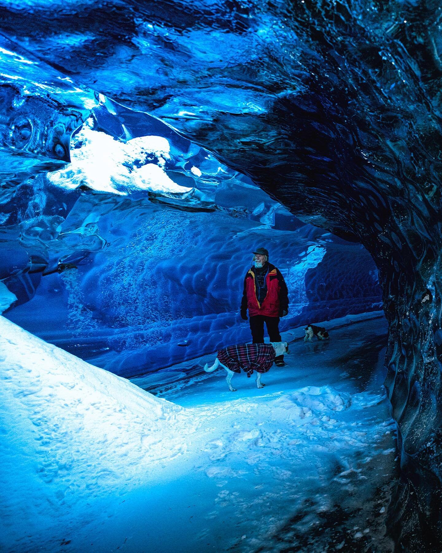 We took the coldest day in years as a chance to get out to the new ice caves without being around crowds.  This part of the cave is like two separate subway tunnels leading to the same spot. A stunning blue room. There&rsquo;s no wrong choice, just d