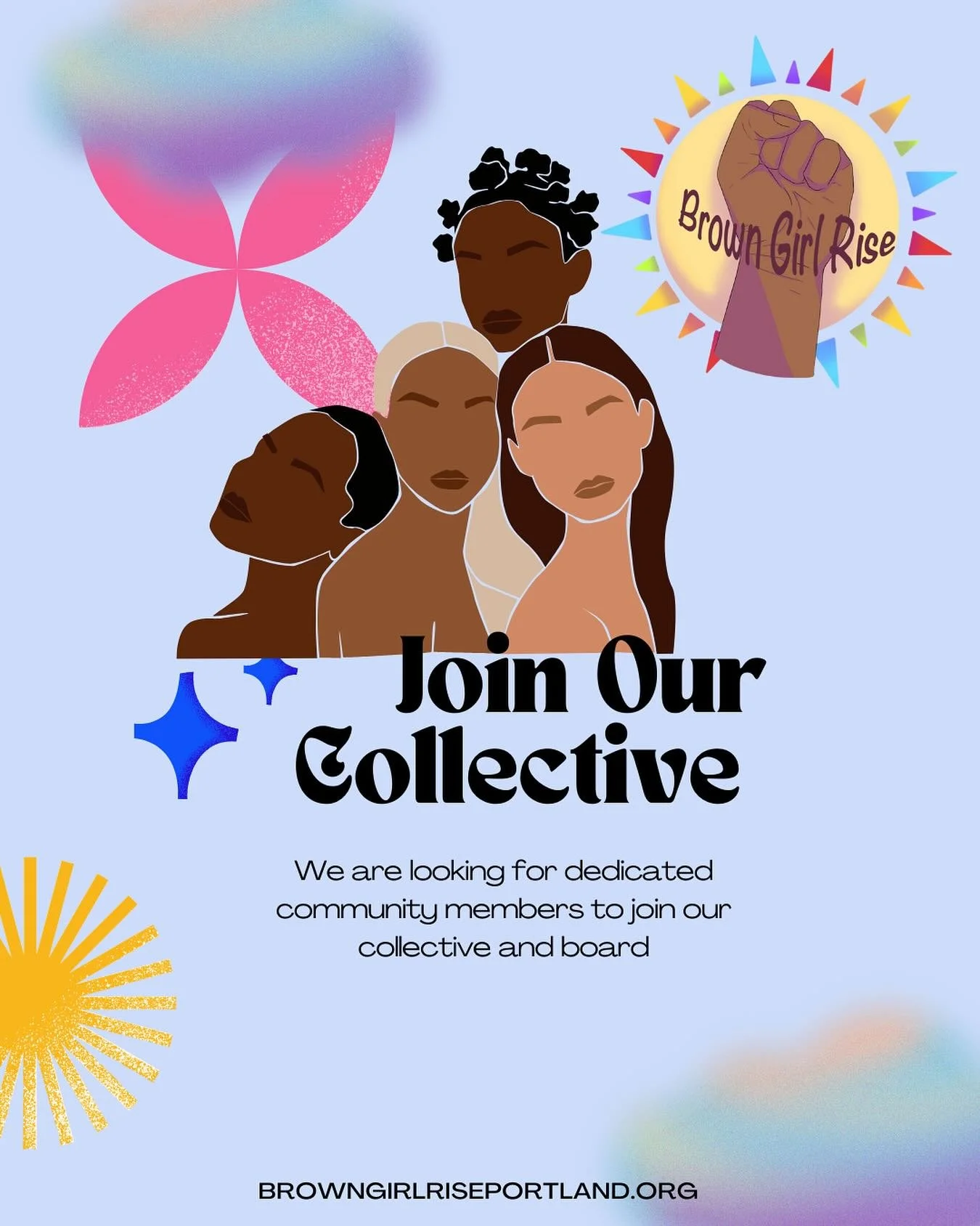It&rsquo;s that time yall! We are looking for people to join our board and collective! 

Who should apply: Do you identify as someone who has lived experience in these categories? 
- [💜 ] A member of the global majority (Asian, Pacific Islander, bla