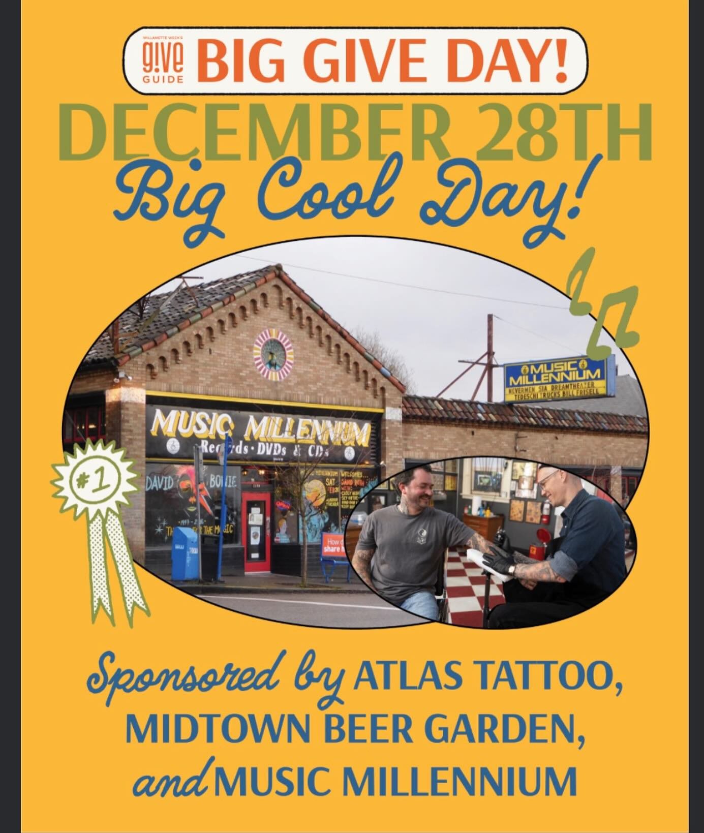 🆒This Big Give Day is for the cool people &mdash; which means it&rsquo;s for everyone!

Every $10+ donation is one entry, and there&rsquo;s no limit to how many times you can give! ⚡️ If you&rsquo;re 35 and under: you have two extra chances to win!
