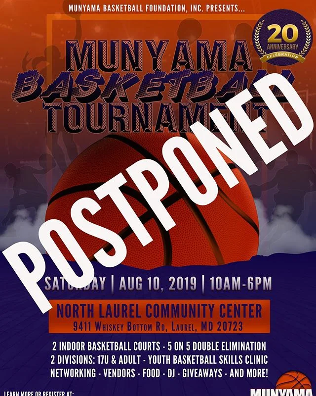 ‪The 20th Annual Munyama Basketball Tournament has been postponed to August 1, 2020, which will also be the 20 year anniversary of the Munyama Basketball Foundation. 20/20/20 It will be considered a Triple Double Celebration. We want to thank all tho