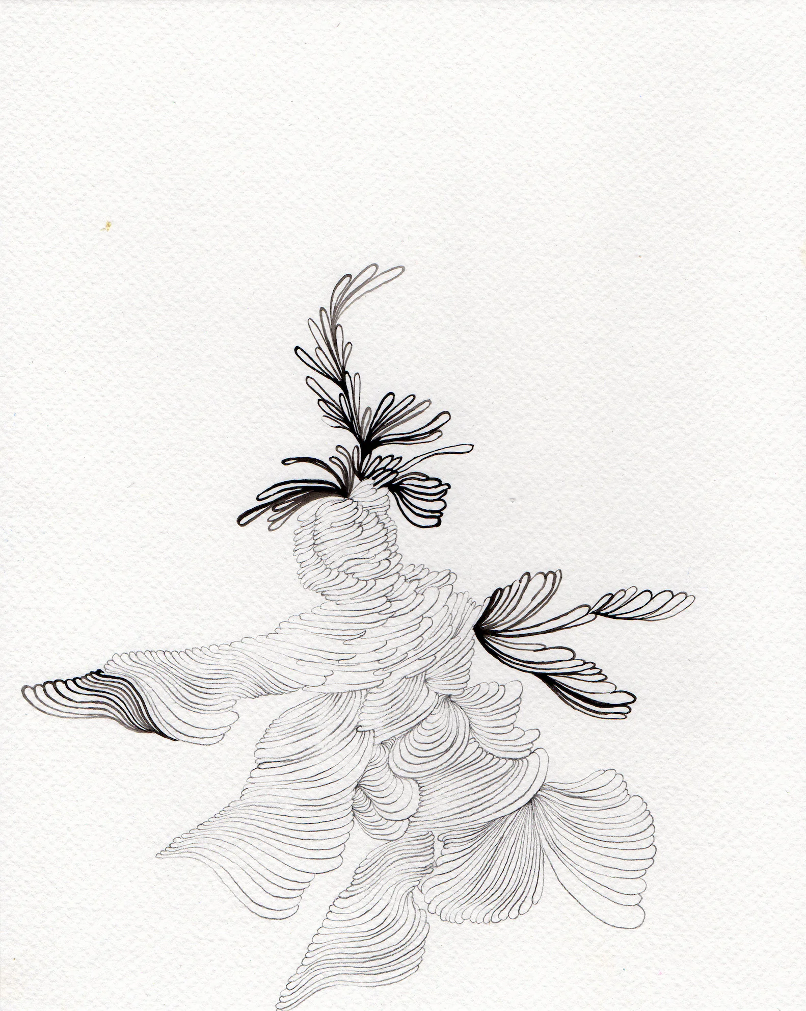 Dance , 2014 pencil and watercolor on paper 9×7 inches