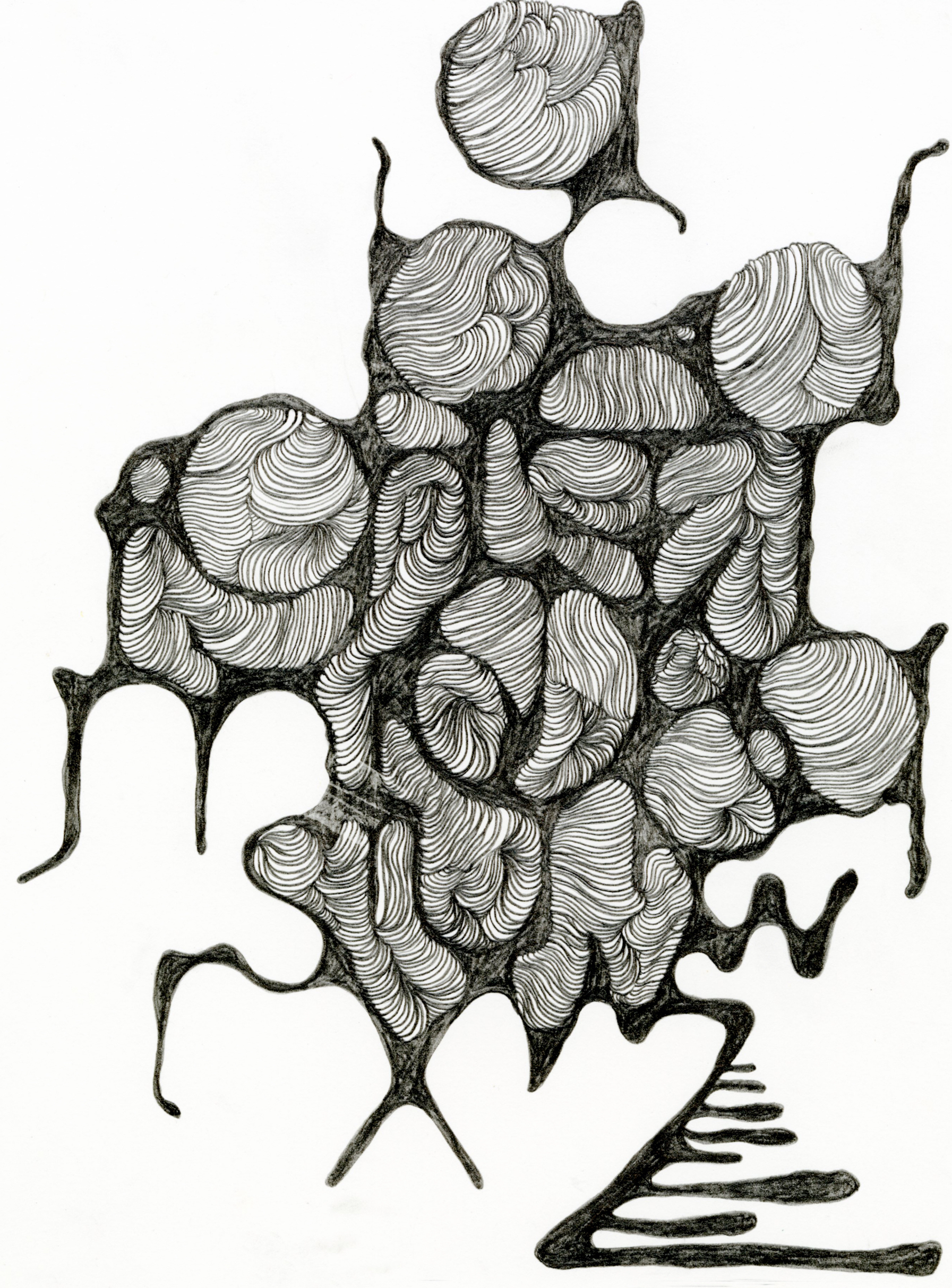    Social Triangle  , 2014 graphite on paper 12×9 inches 