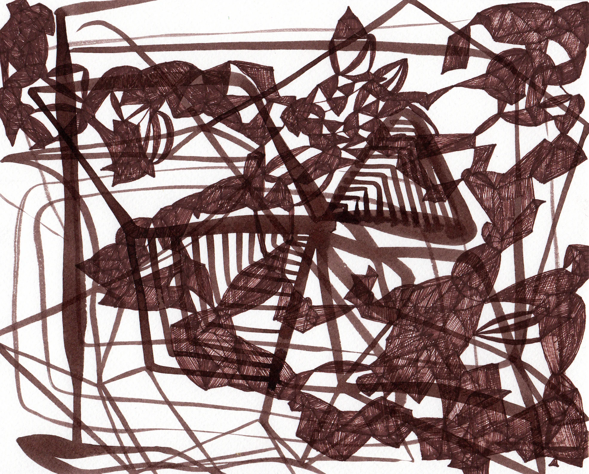 Scent Of Chocolate , 2014 Ink and sharpie on paper 7×9 inches