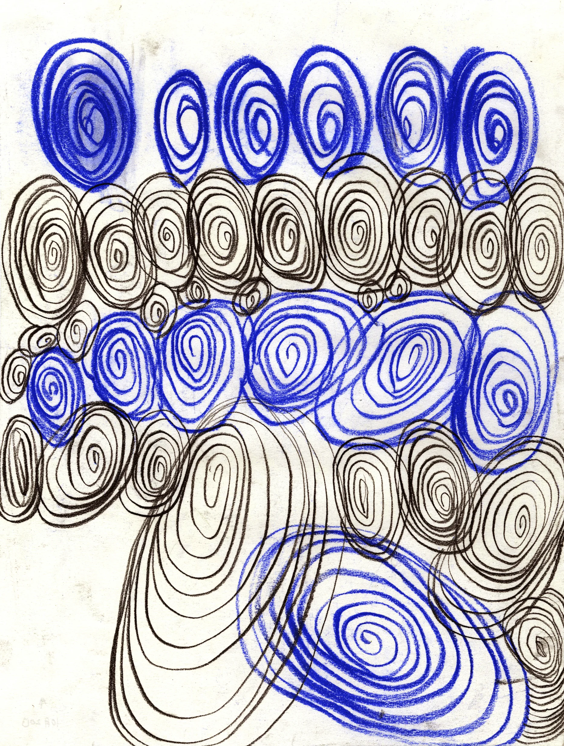 Individual Identity, Collective Identity , 2013 charcoal and pastel on paper 14×11 inches