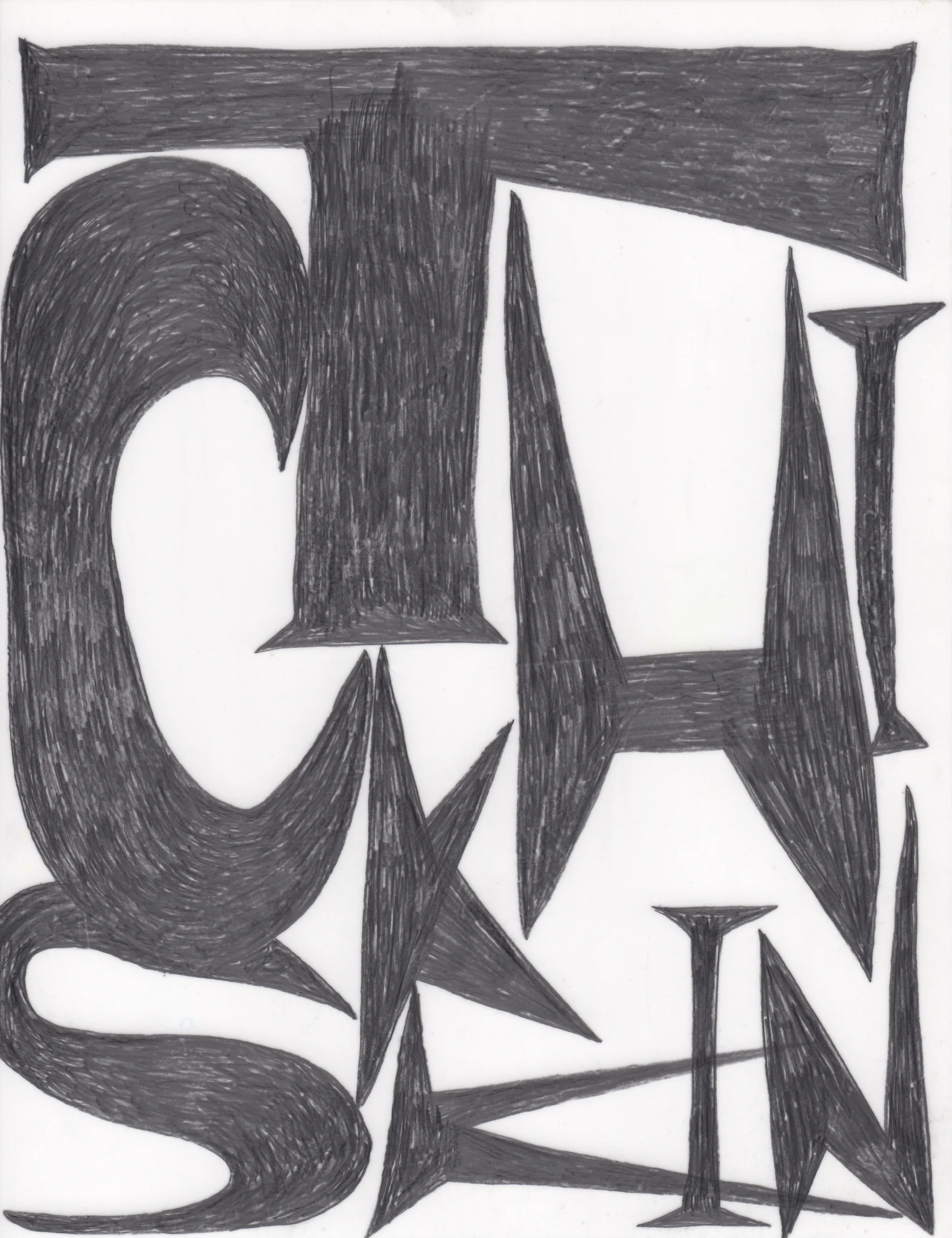 Thick Skin , 2018 Pencil on paper 11x8.5 in