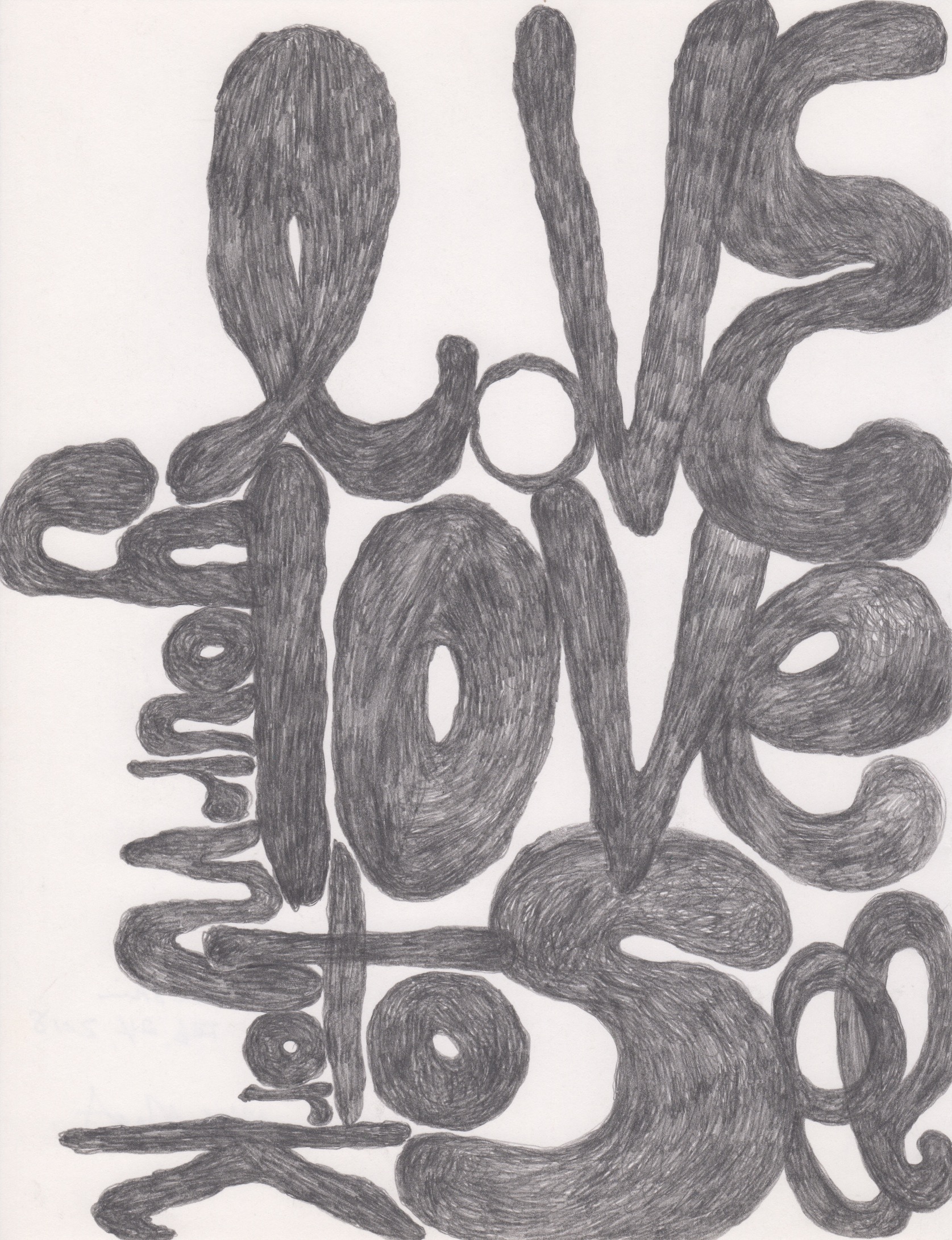 Sounds Great , 2018 Pencil on paper 11x8.5 in