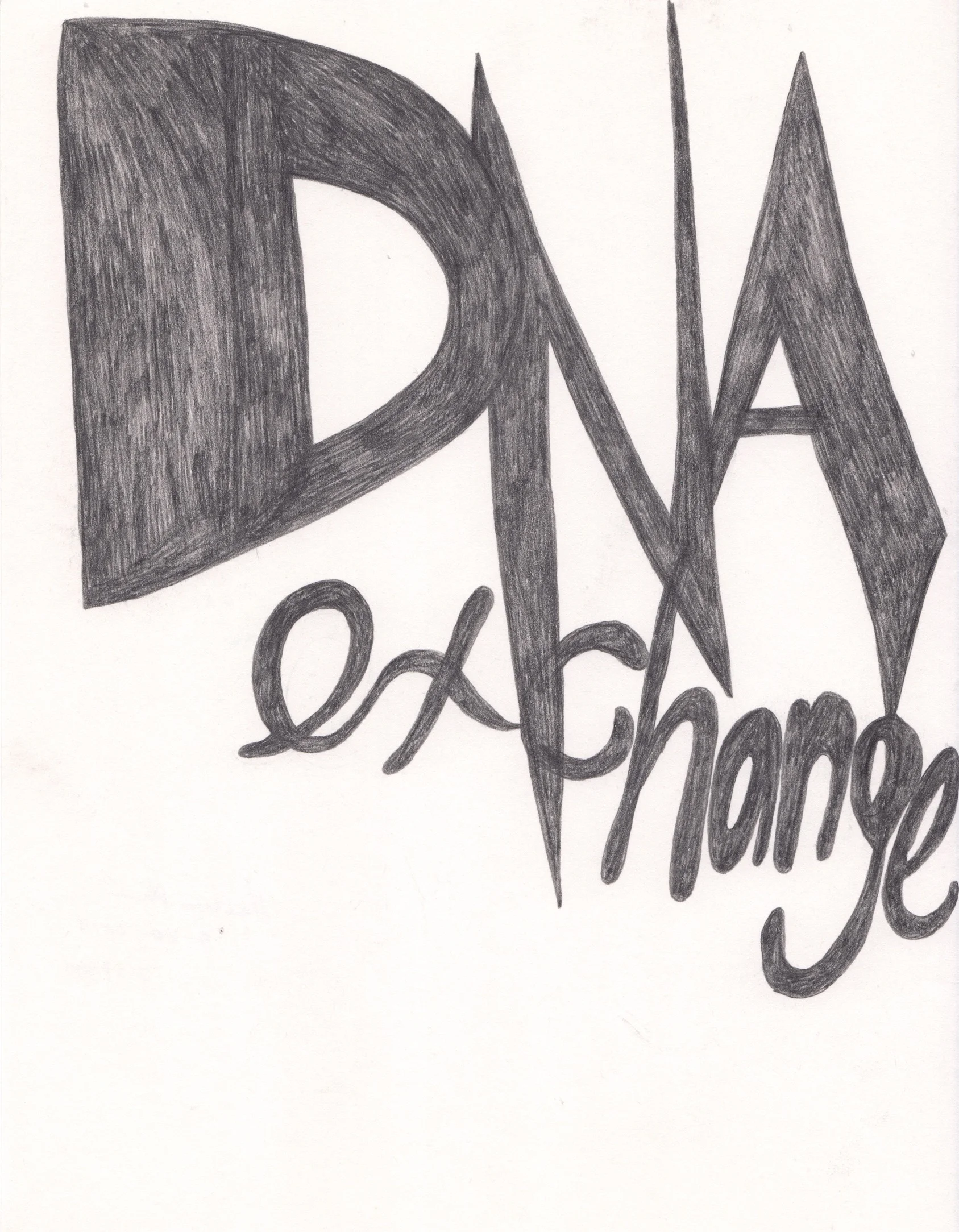 DNA Exchange , 2019 Pencil on paper 11x8.5 inches