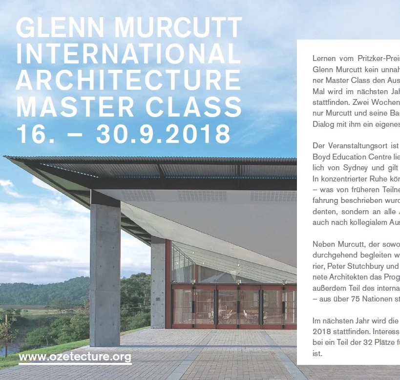 Murcutt Master Class 2018