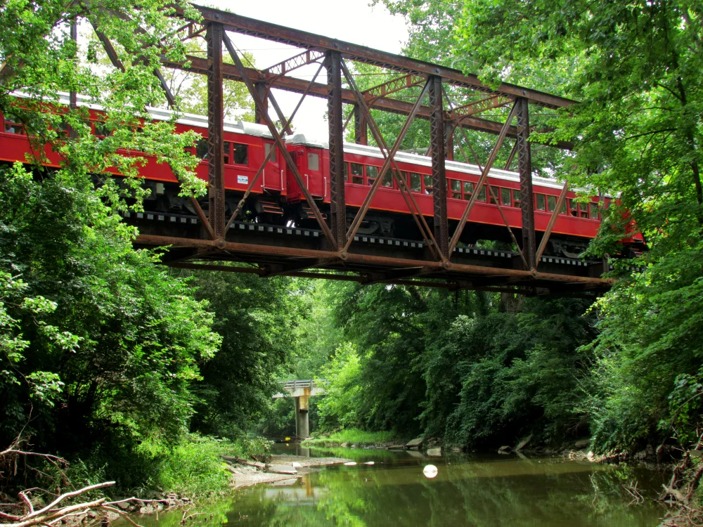 Our train crossing the Turtle Creek. All trains departing from Lebanon, excluding Day Out with Thomas, will cross this bridge.