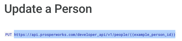 The URL you need from the Copper API documentation is highlighted in this image.