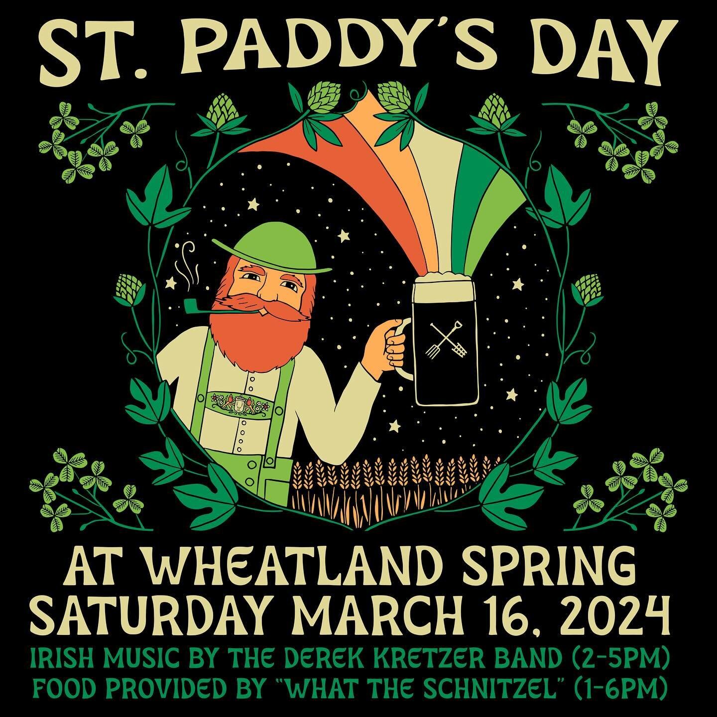 What&rsquo;s the Craic? ☘️ 

All of your weekend details 👇🏼

For the first time since 2020 - St. Paddy&rsquo;s Day on the farm! 

FRIDAY
- Brewery hours 11:30-8:00
- New Beers coming off the canning line today!! 
- Fork + Rake Member pour day 
- Co