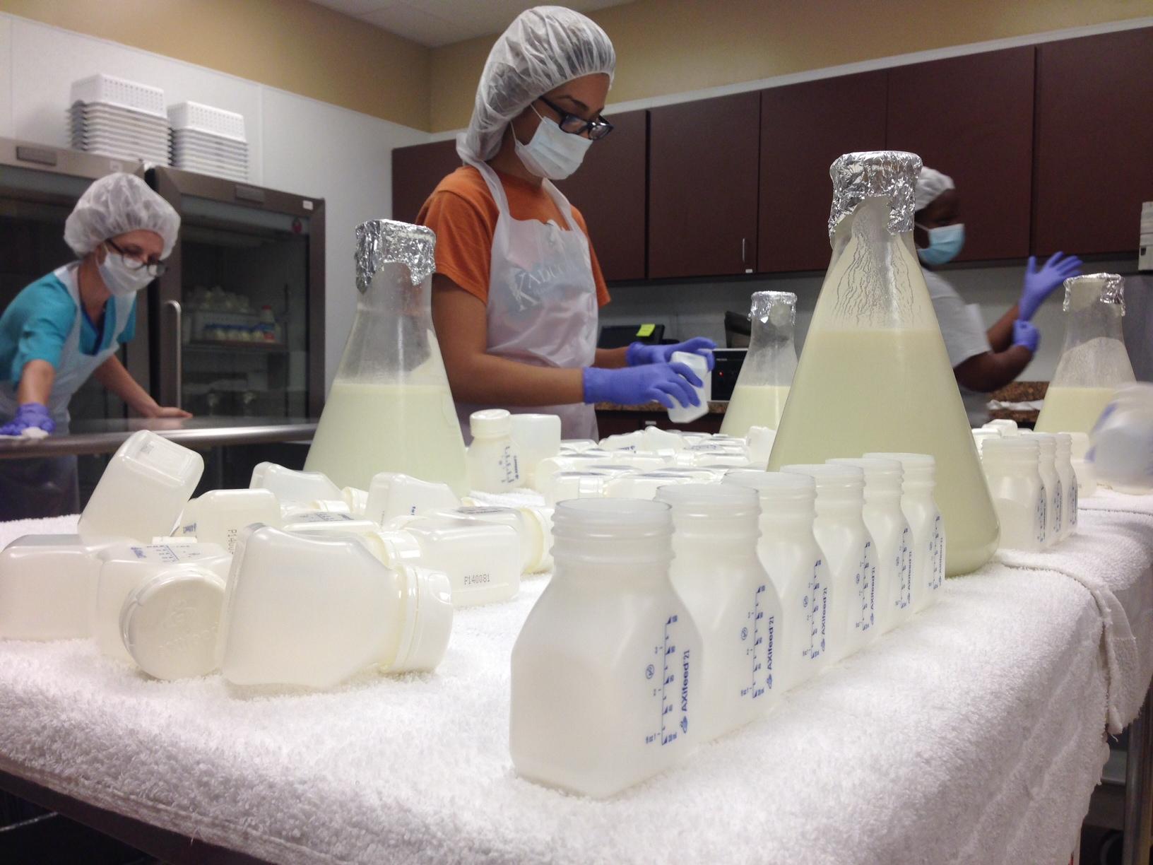 The pasteurization and mixing lab at the Mothers' Milk Bank of North Texas in Fort Worth