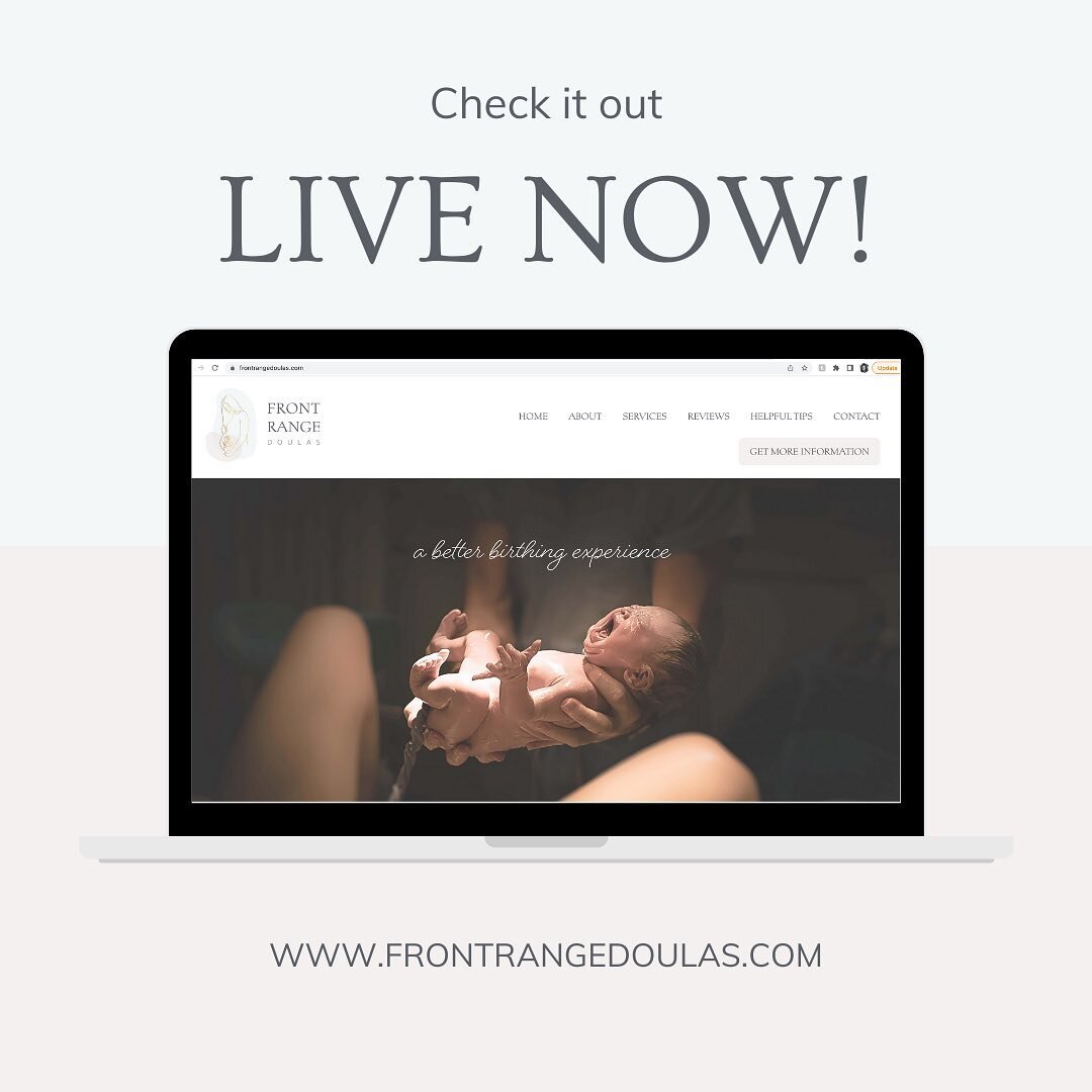 LIVE NOW! @front_range_doulas supports women throughout their birth journey. They offer birth support as well as maternity photography 🤰🏻.

We worked with them on brand + logo creation, business card design, as well as website design. 

#websitedes