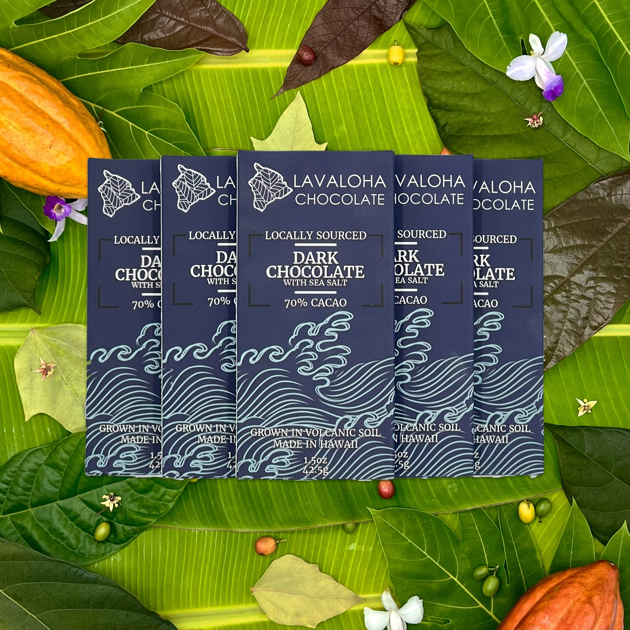 Hawaii Grown 70% Dark Chocolate with Sea Salt