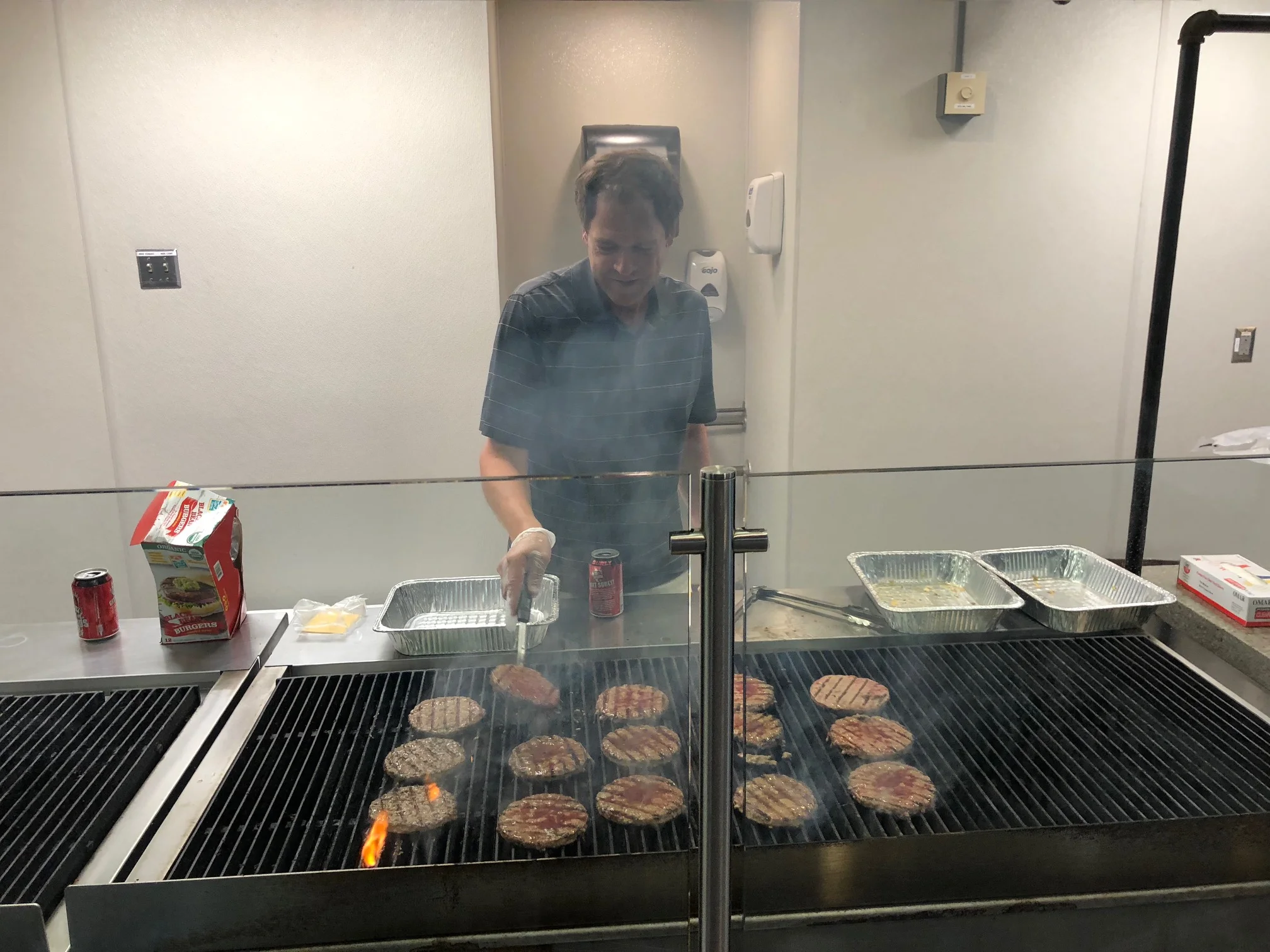 Jeff Paulson manning the grill