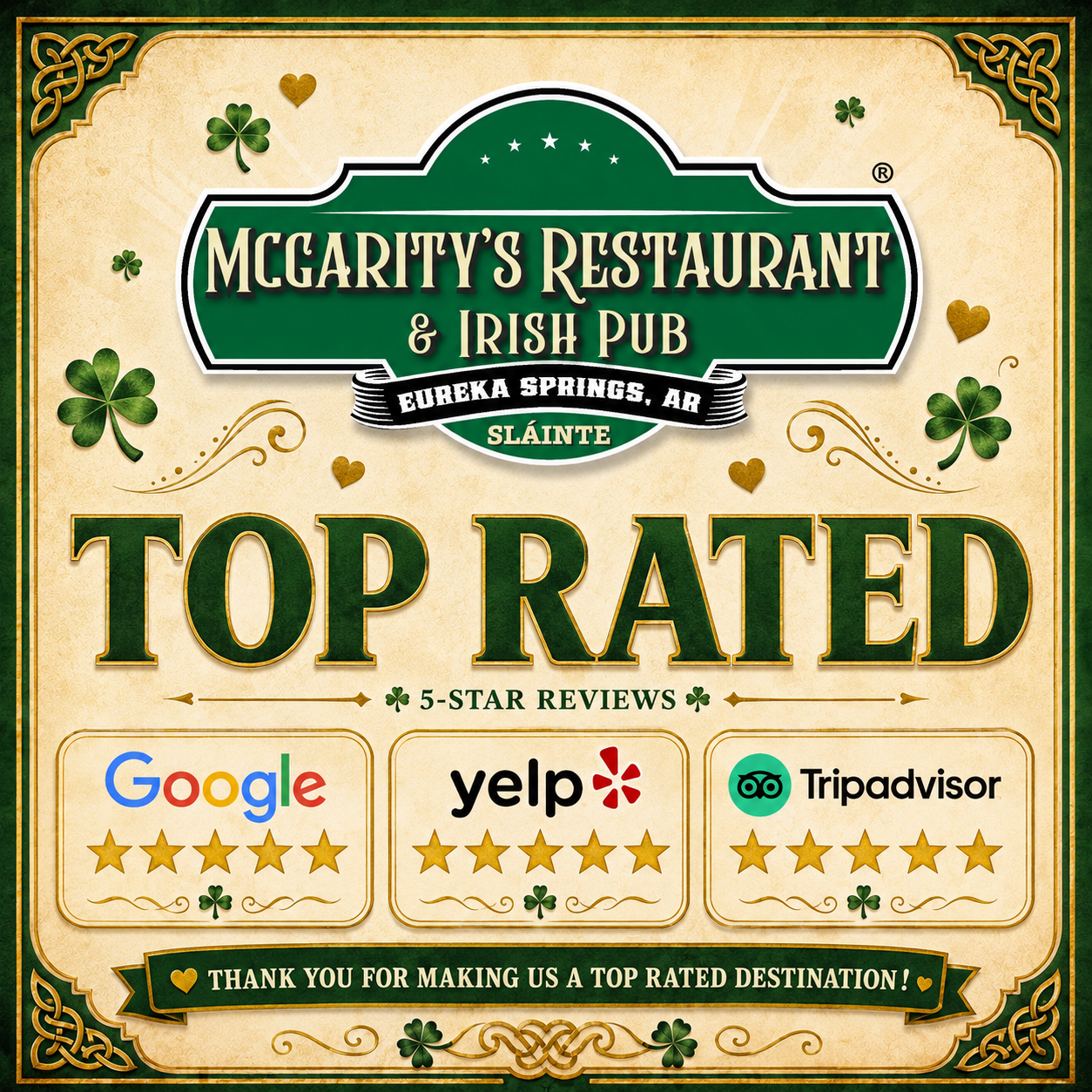 Why McGarity's Restaurant &amp; Irish Pub Has Become a Favorite in Eureka Springs