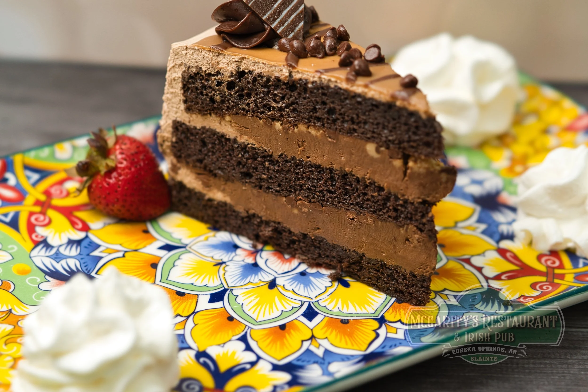 Chocolate Hazelnut Espresso Cake at McGarity’s in Eureka Springs.