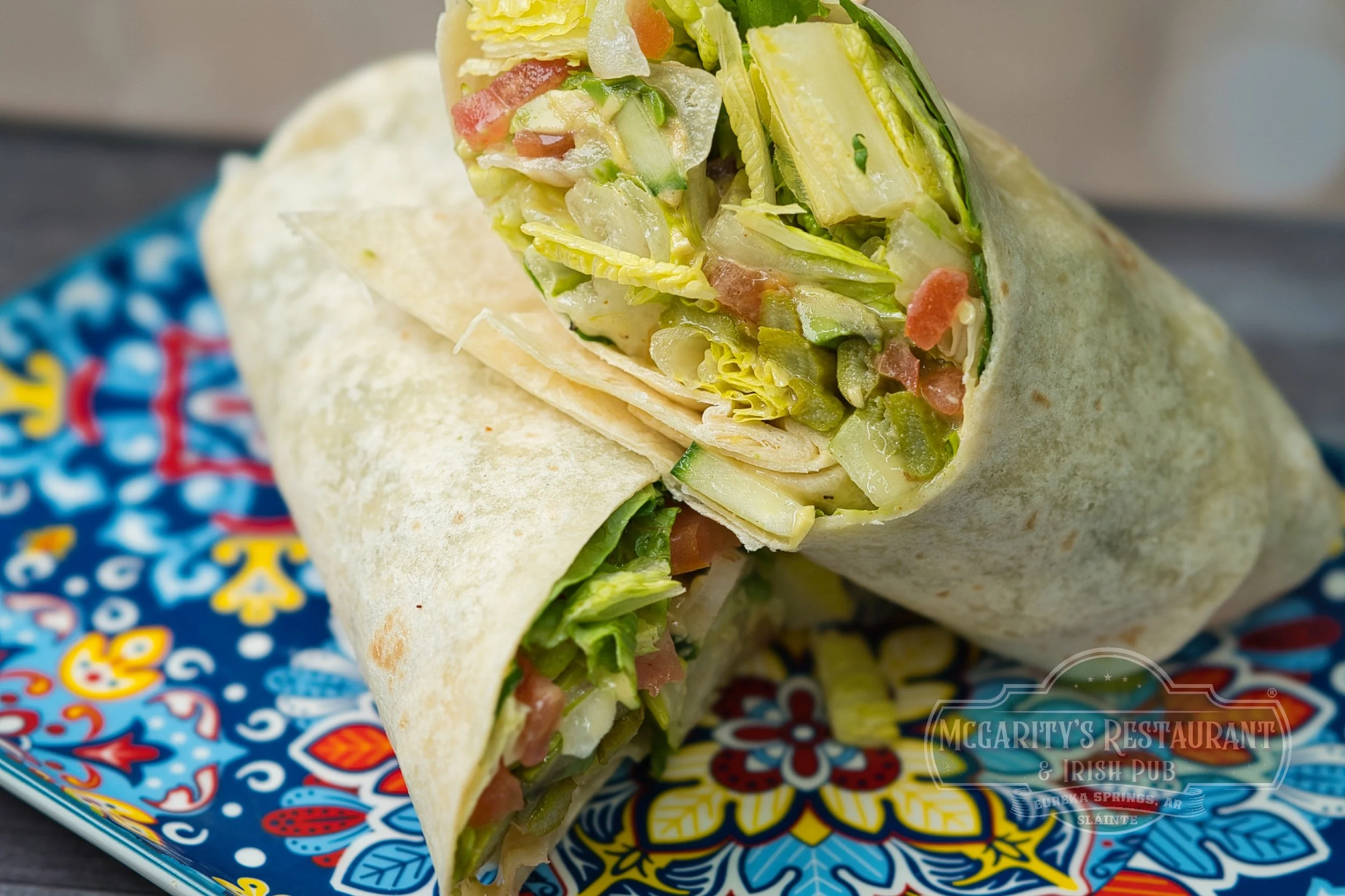 Donegal Garden Wrap at McGarity’s in Eureka Springs.