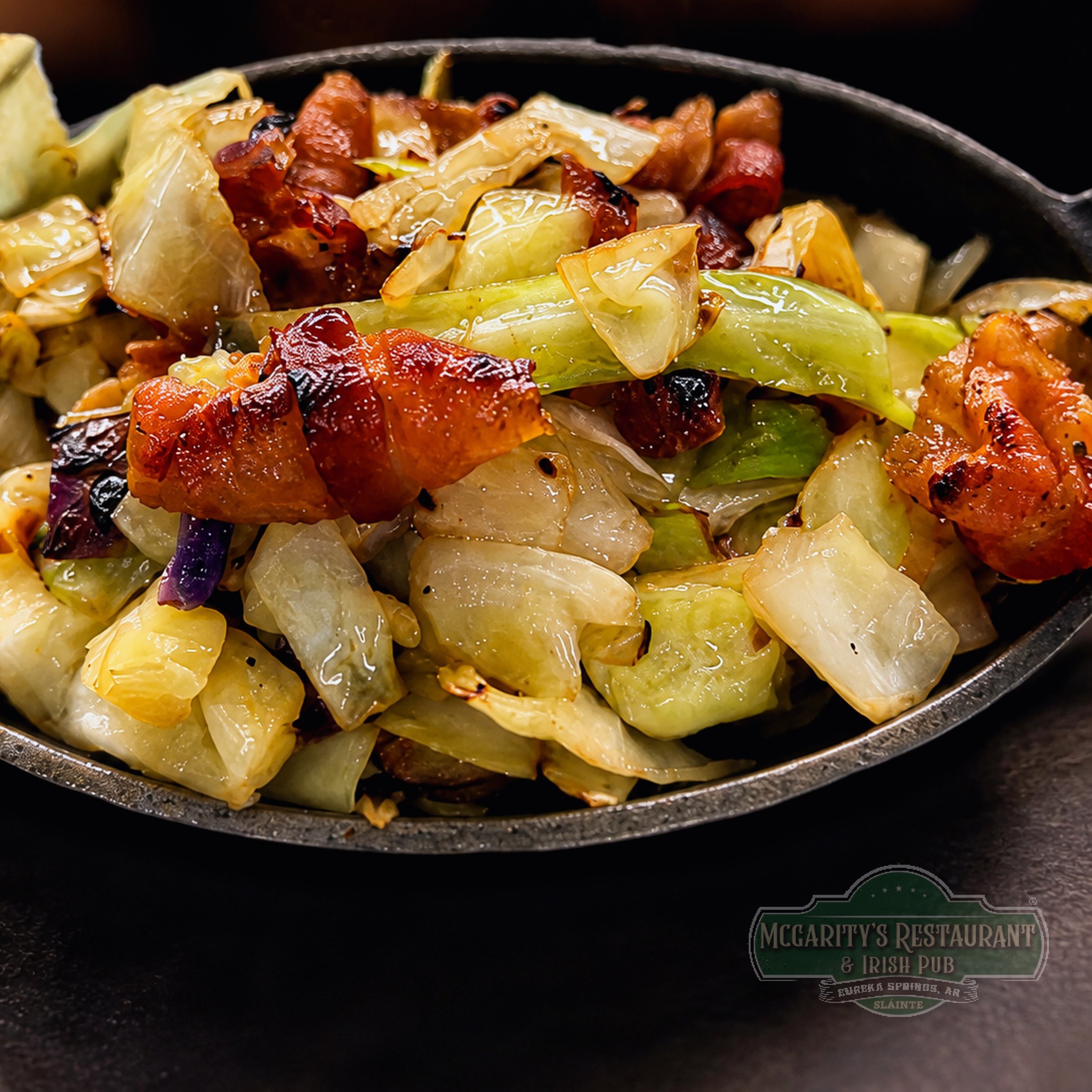 Grilled Cabbage with Bacon at McGarity’s in Eureka Springs.