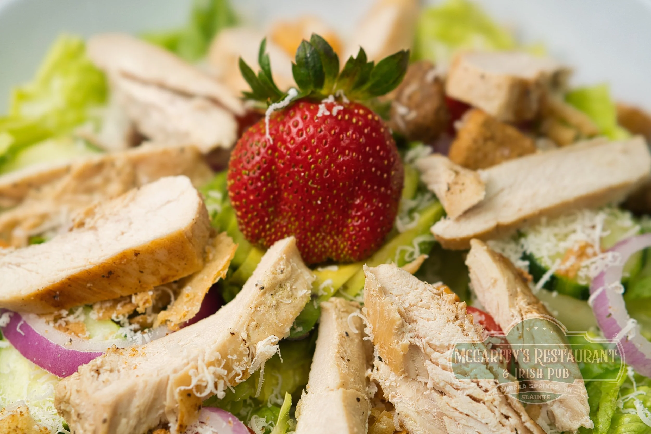 House Salad with grilled chicken at McGarity’s in Eureka Springs.