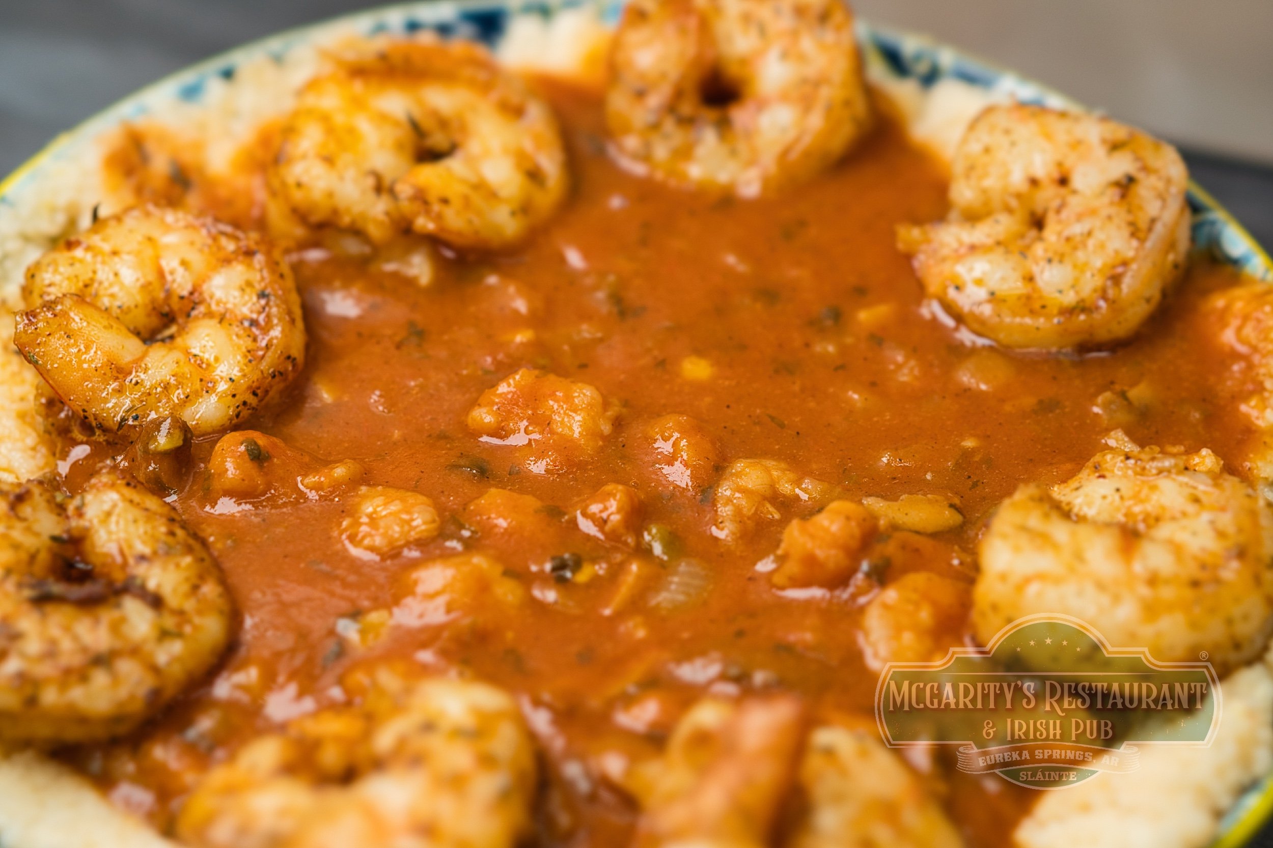 Shrimp Creole and Grits at McGarity’s in Eureka Springs.