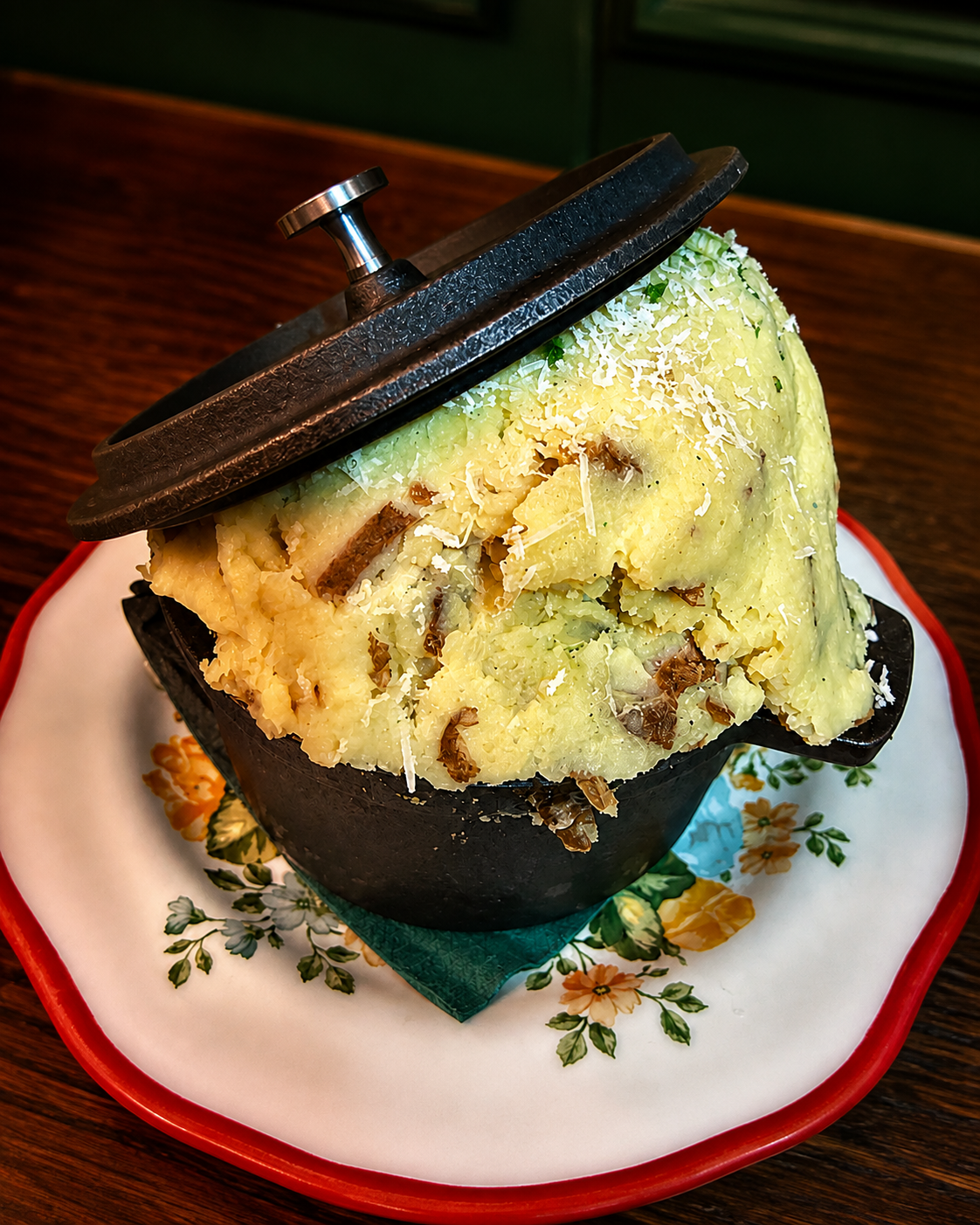 McGarity’s Shepherd’s Pie with beef, lamb, carrots, corn, sweet peas, and green beans in house-made gravy, topped with house-made mashed potatoes and Parmigiano Reggiano.