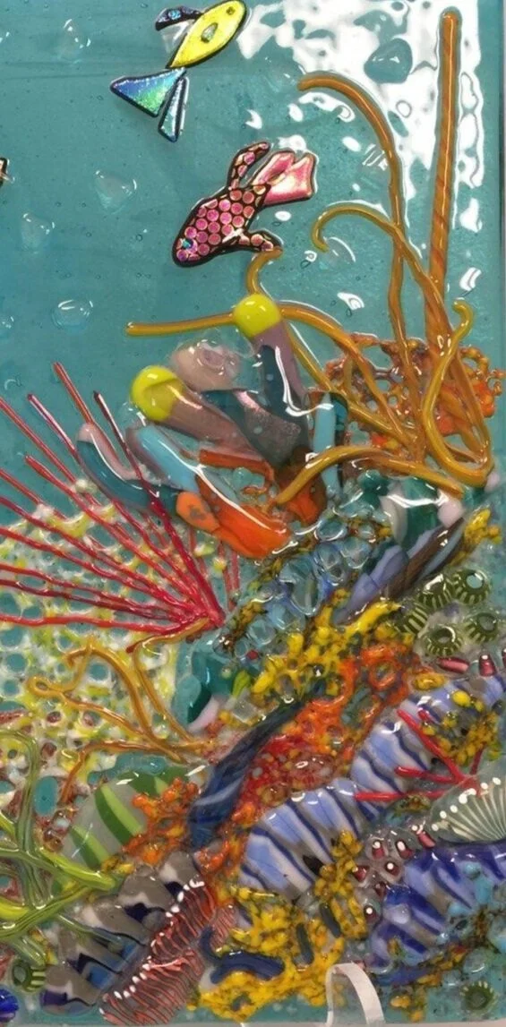 Aquatic Panel w/Murrine and Dichroic