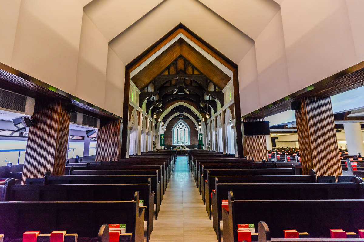 Wesley Methodist Church- Armourcoat Dragged Polished Plaster on walls and columns