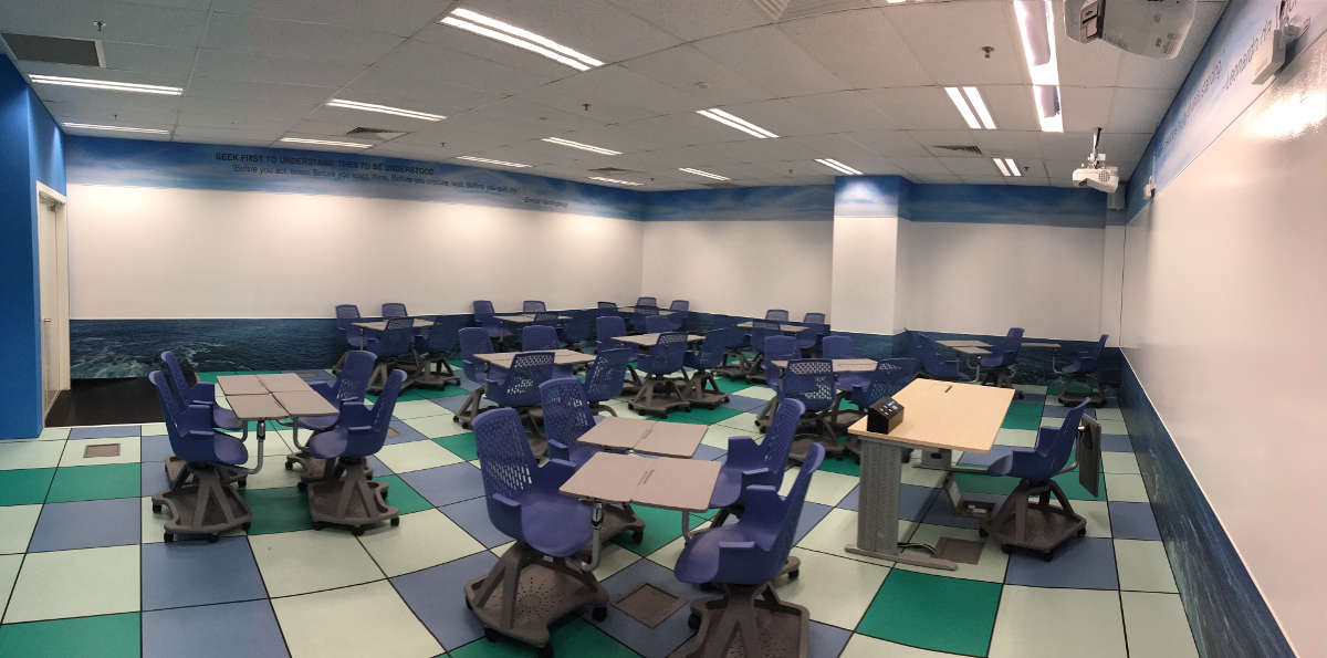 ITE West - IdeaPaint on 360 classroom environment