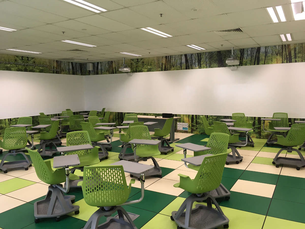 ITE West - IdeaPaint on 360 classroom environment