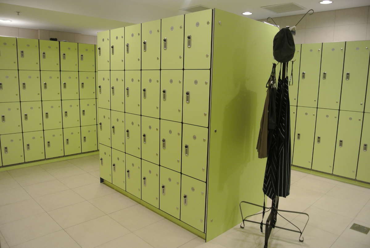 W Hotel Sentosa - BOH Staff custom & modular lockers, with programmable locks and ease of re-configuration.