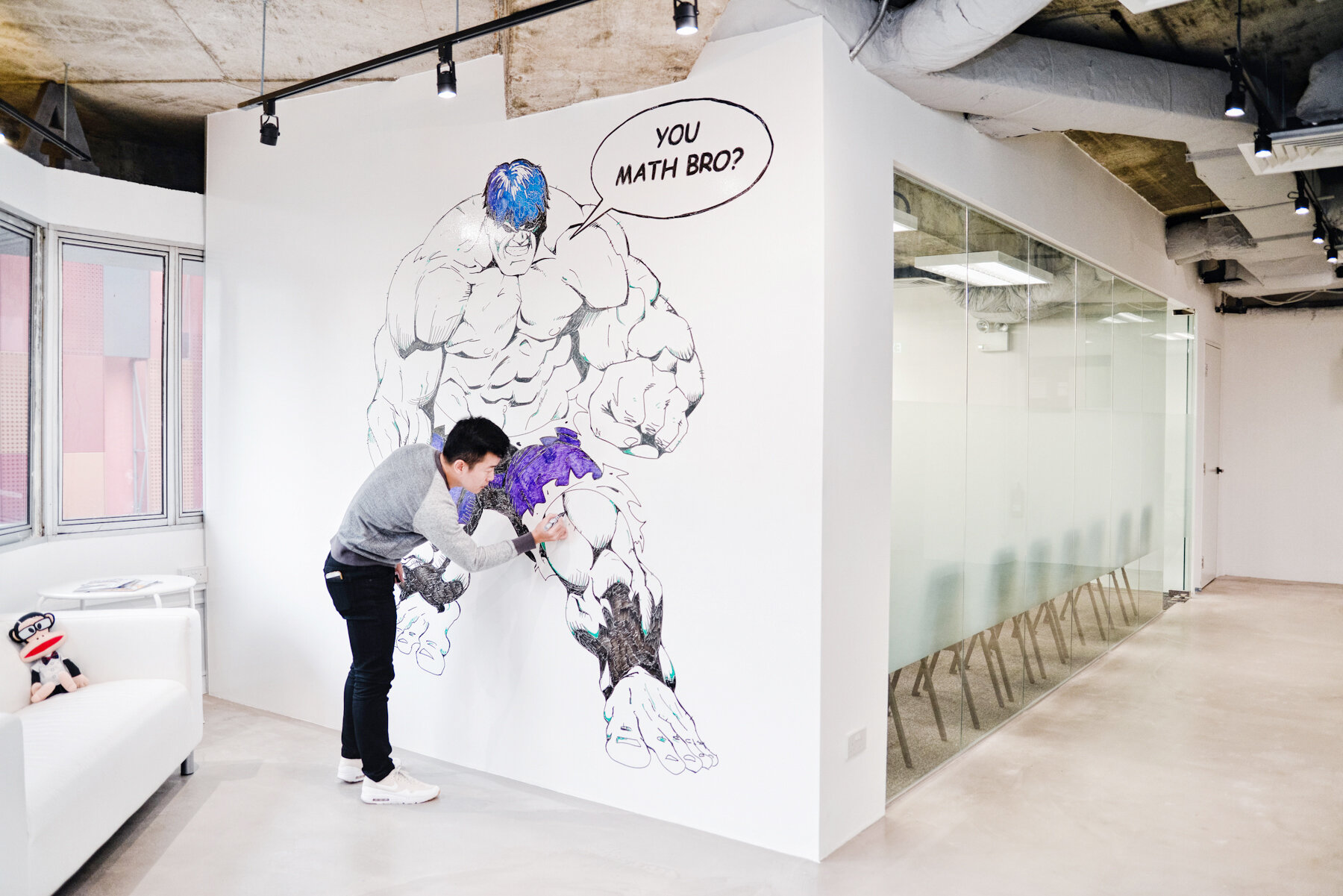 Achevas Tuition - IdeaPaint dry erase walls without the boundaries and limitations of whiteboard panels, turns any surface into an impromptu creative and teaching opportunity.