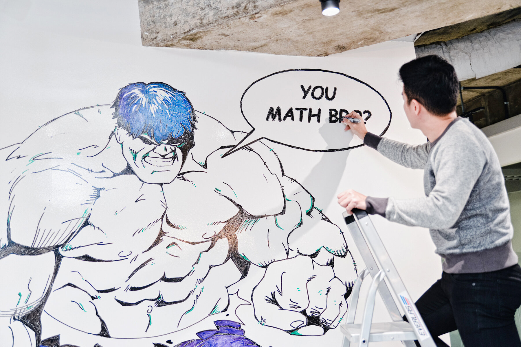 Achevas Tuition - IdeaPaint dry erase walls without the boundaries and limitations of whiteboard panels, turns any surface into an impromptu creative and teaching opportunity.