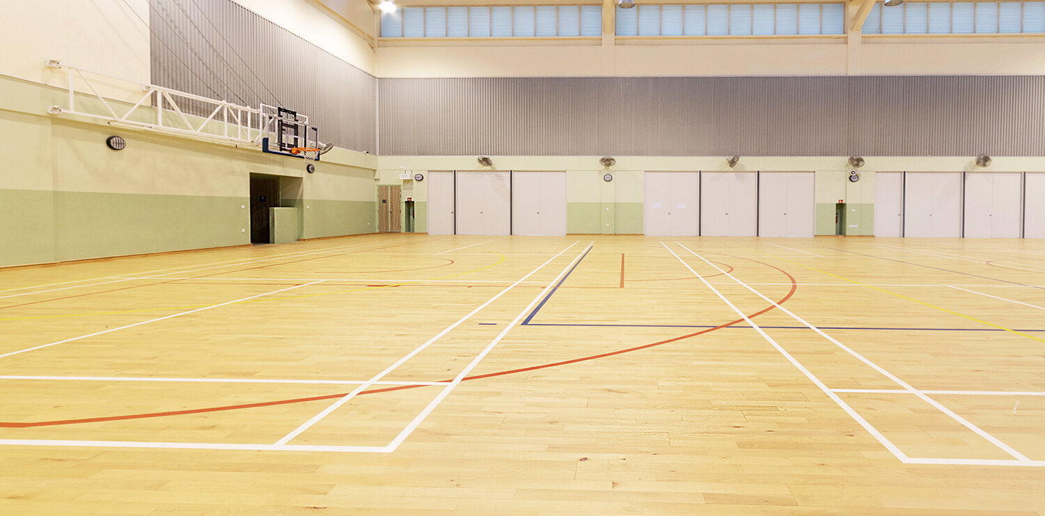 Indoor Sports Hall - Junckers Beech Harmony timber sports flooring