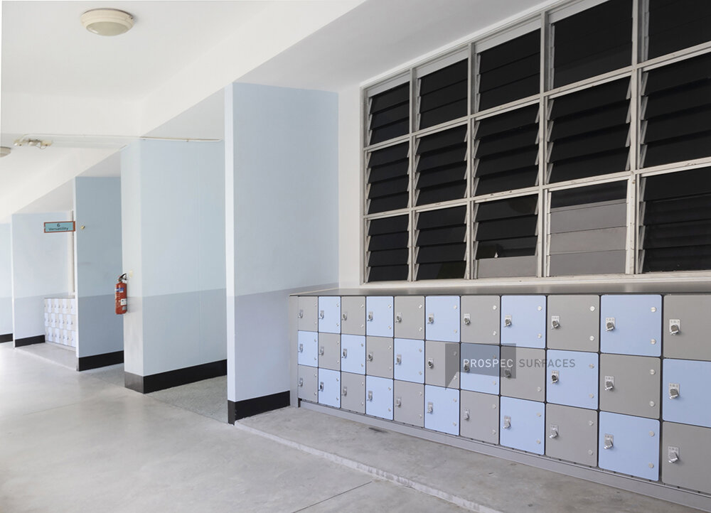 Lockers with antimicrobial properties