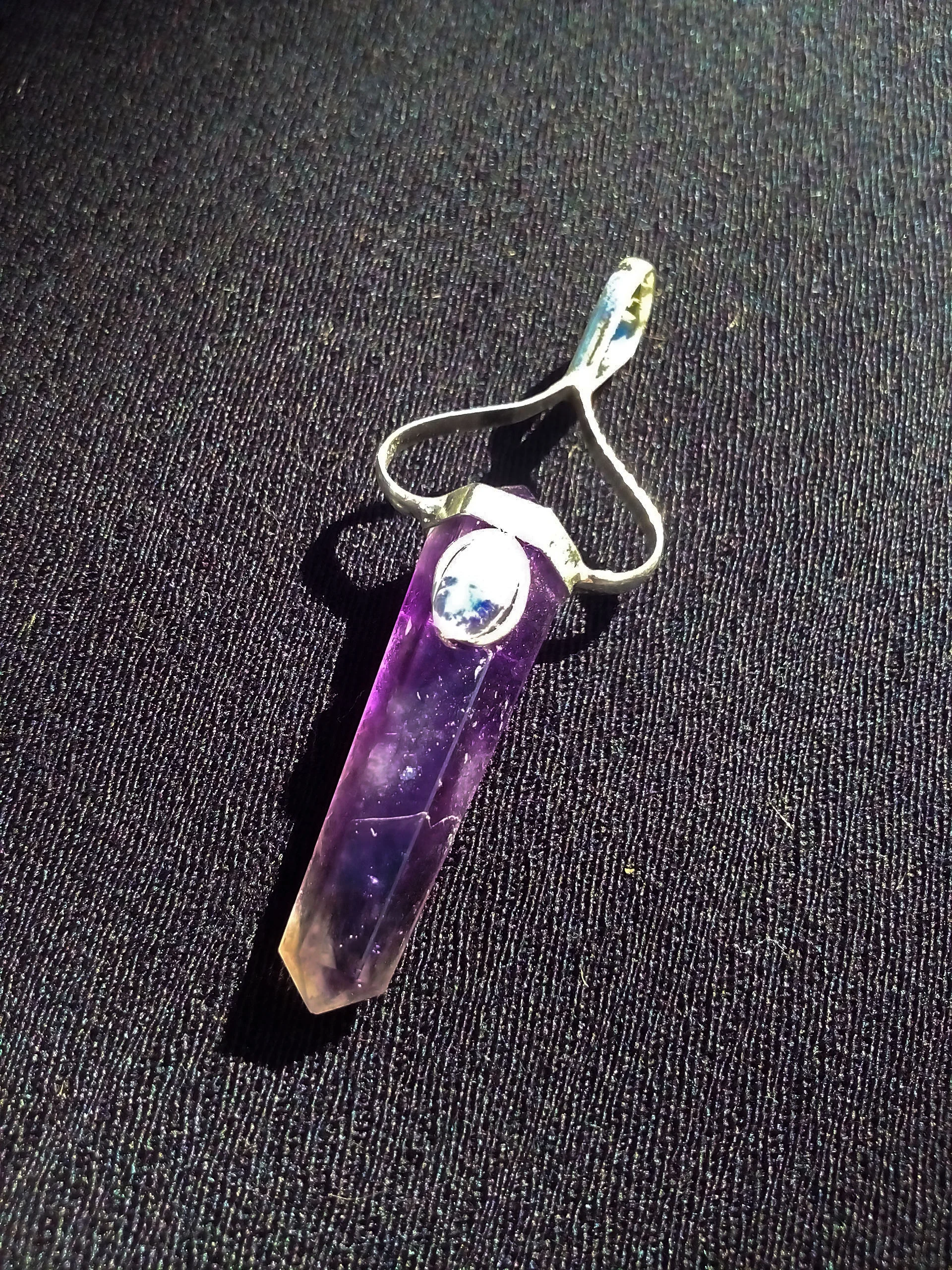 Pendente Ametista & Pedra da Lua