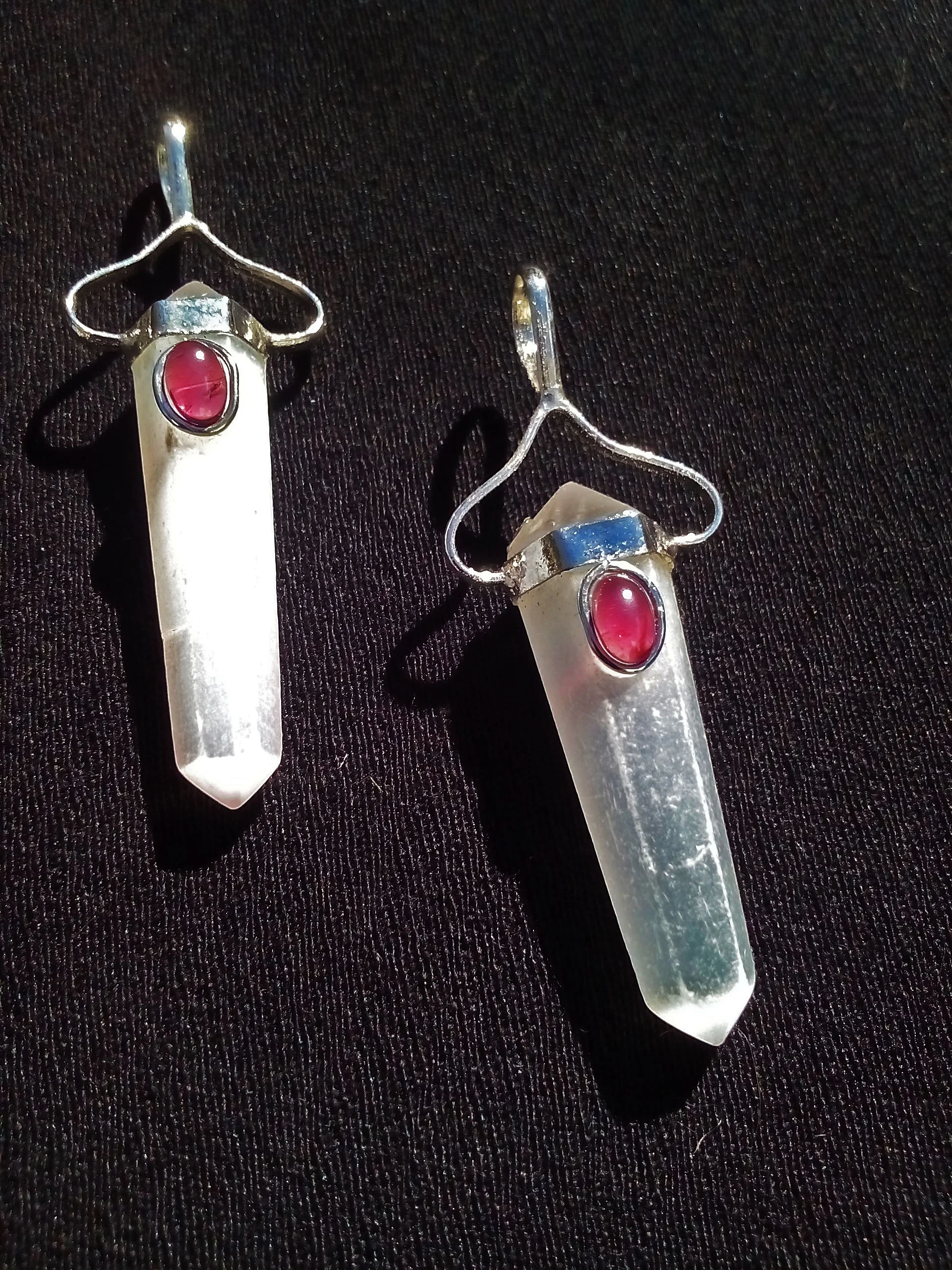 Pendente Selenite & Granada 