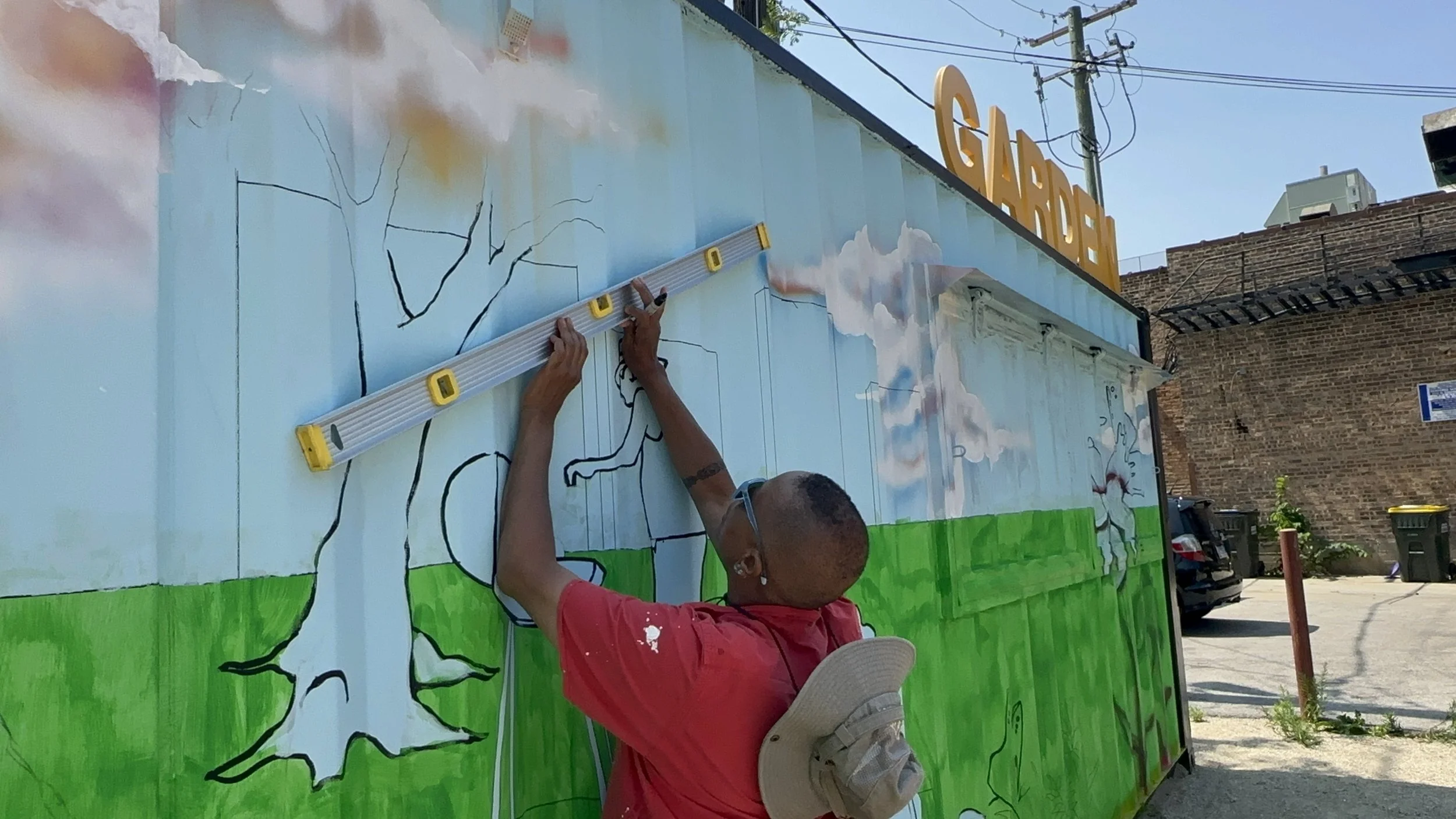 Tia doing some measurements 