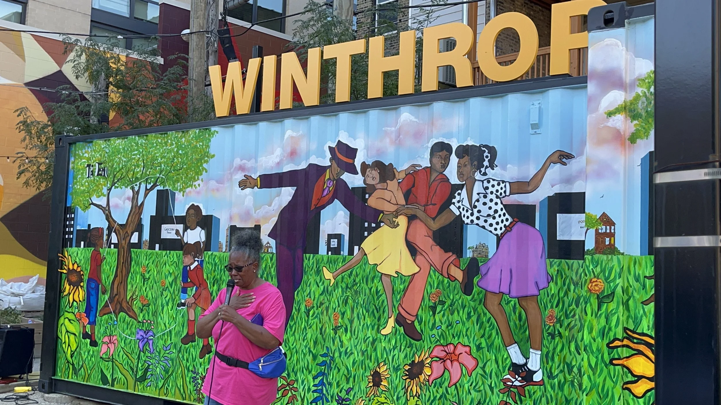 Emmy offering a heartfelt tribute at the mural dedication on September 14, 2024