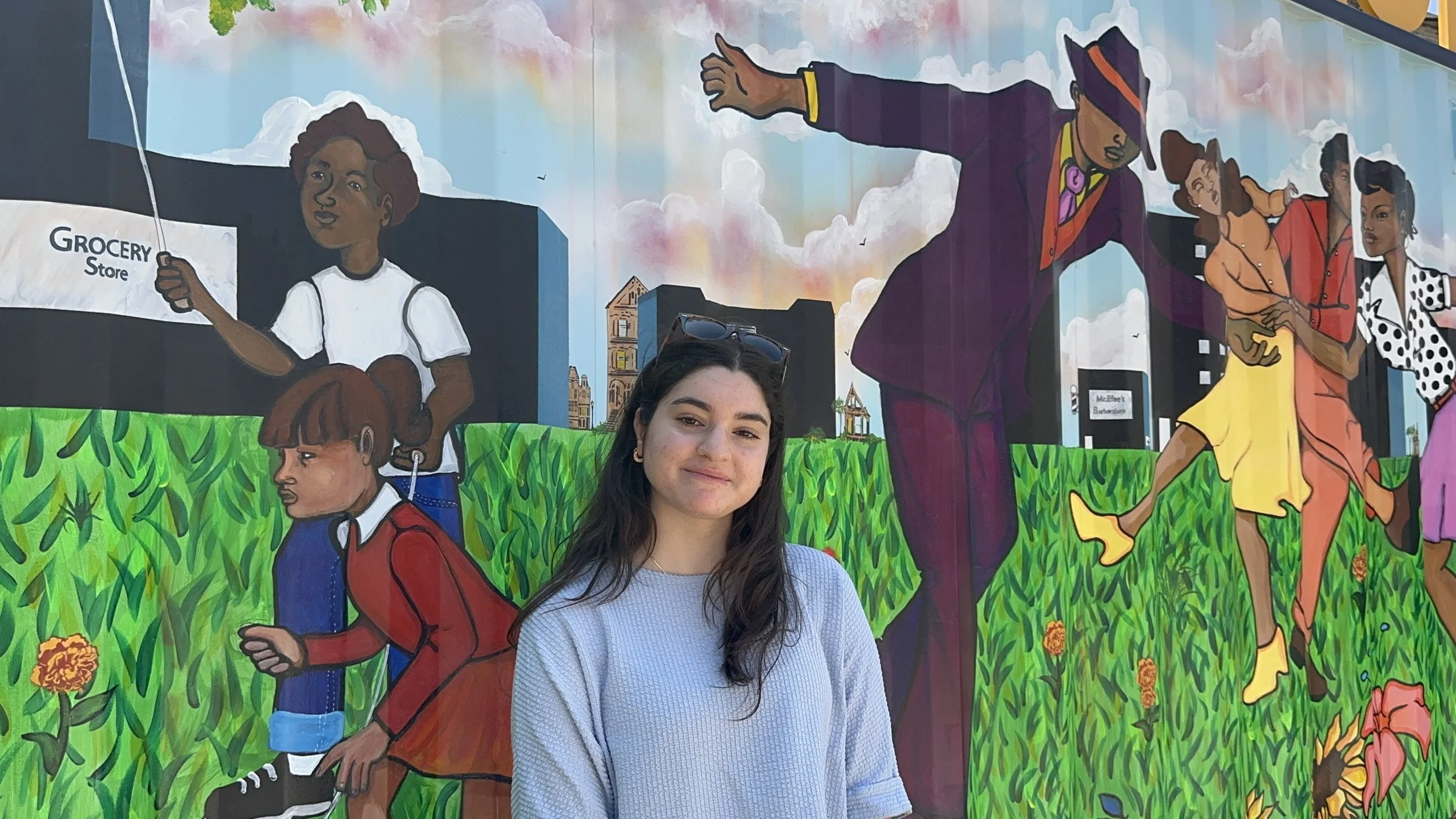 Anjali Pride who assisted Tia in painting the mural