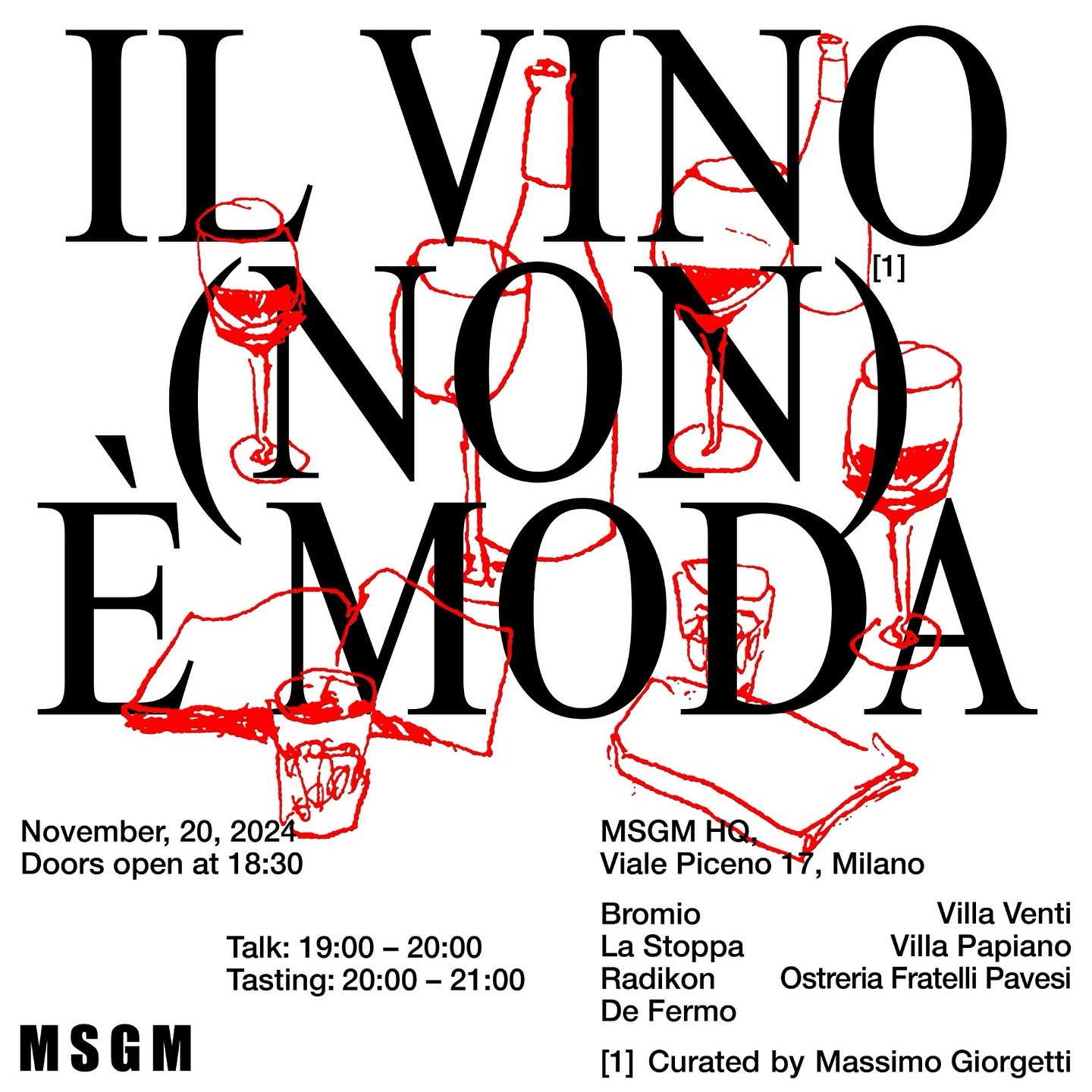 Mercoled&igrave; 20 novembre saremo dagli amici di @msgm a Milano per un talk moderato da @bromio_magazine nel quale ci confronteremo con @radikonwines @agricoladefermo @villaventiwine @villapapiano e @ostreriafratellipavesi a partire dalla questione