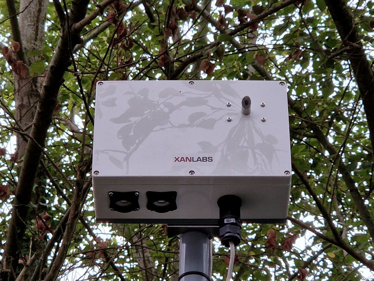 NOW Wireless air quality sensor mounted in the field