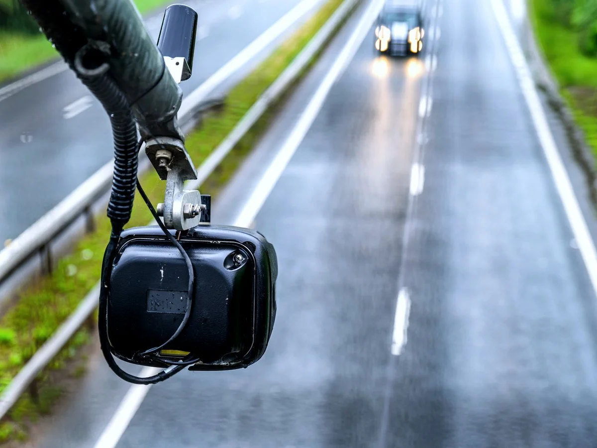 Roadside detector over a UK motorway