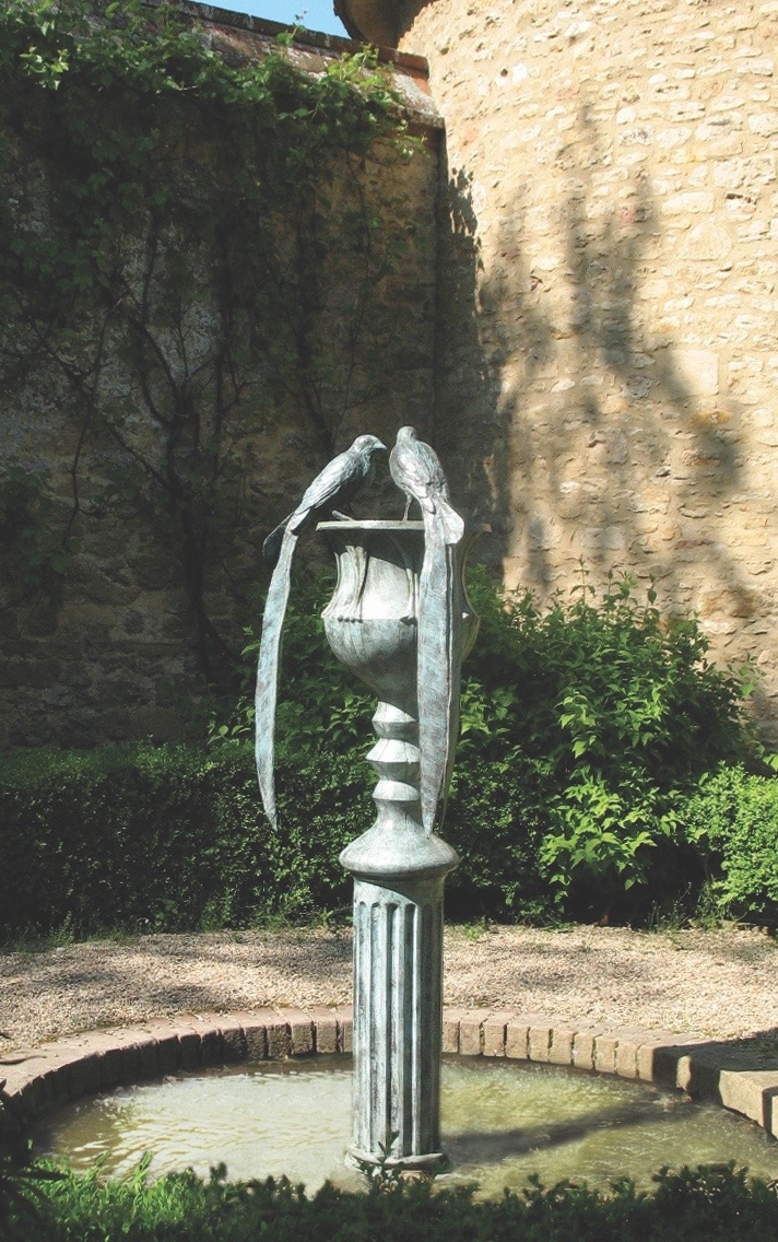 Whydah Birds Perching Fountain