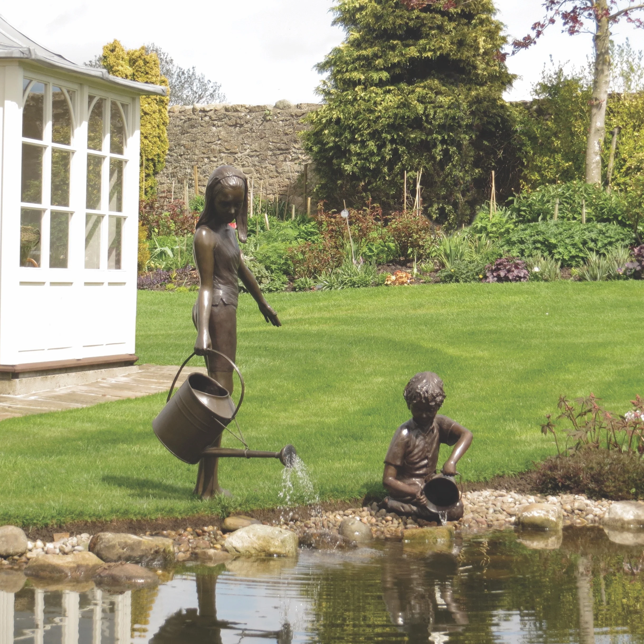 Young Girl with Watering Can