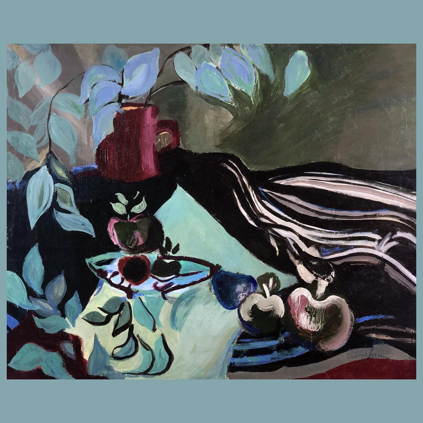 Clément Serveau
(1886-1972)

Still Life in Blue with Apples

Oil on paper laid onto canvas, signed
20 x 24 inches

A swirling still life by French artist Clément Serveau. His work is fantastic and he was a versatile and well- known painter. He exhi