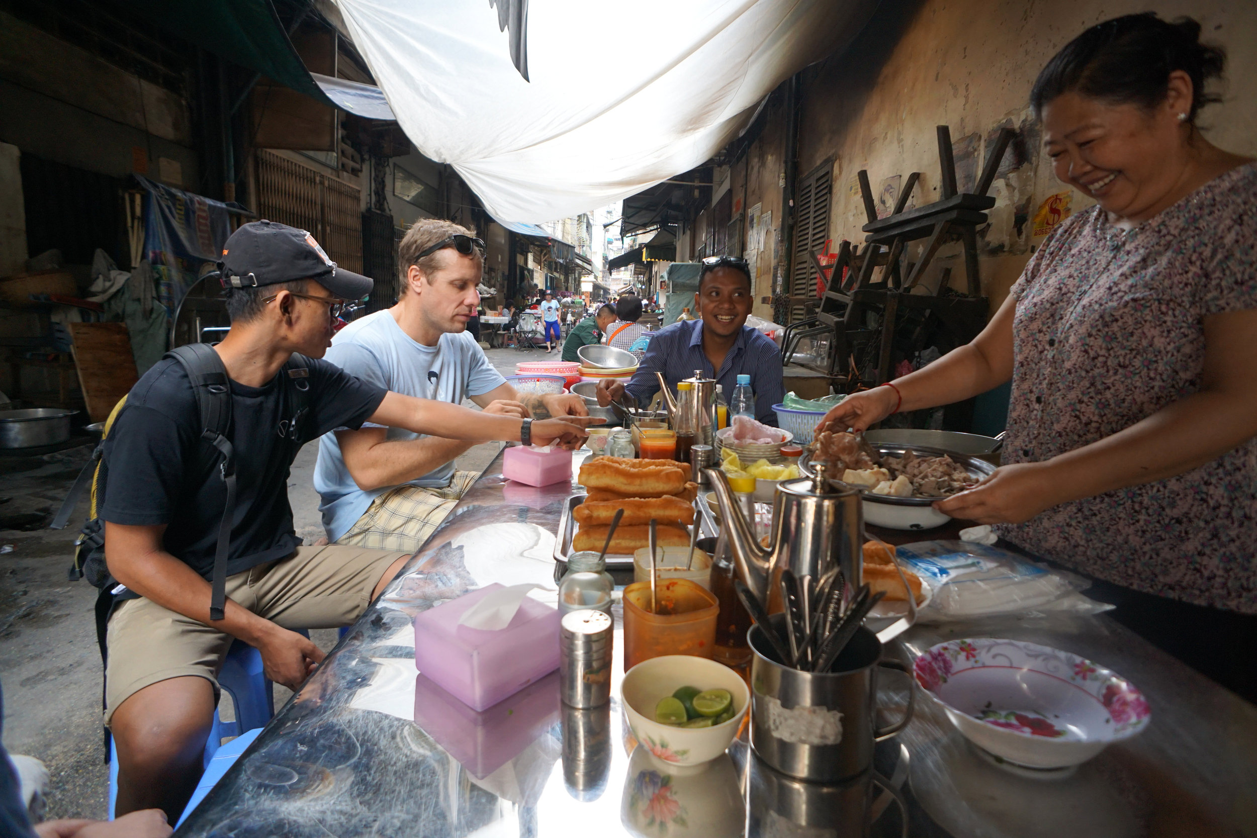 Breakfast around town with Phnom Penh Food Tours.